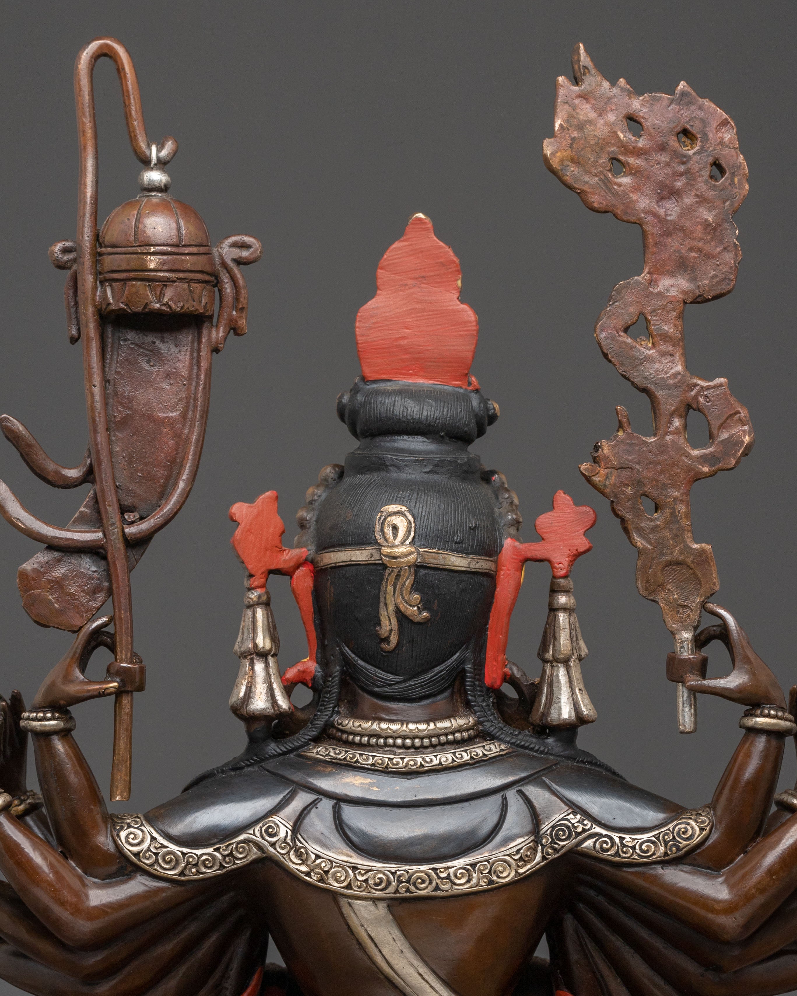 Chundi Sacred Statue: Handcrafted Oxidized Copper