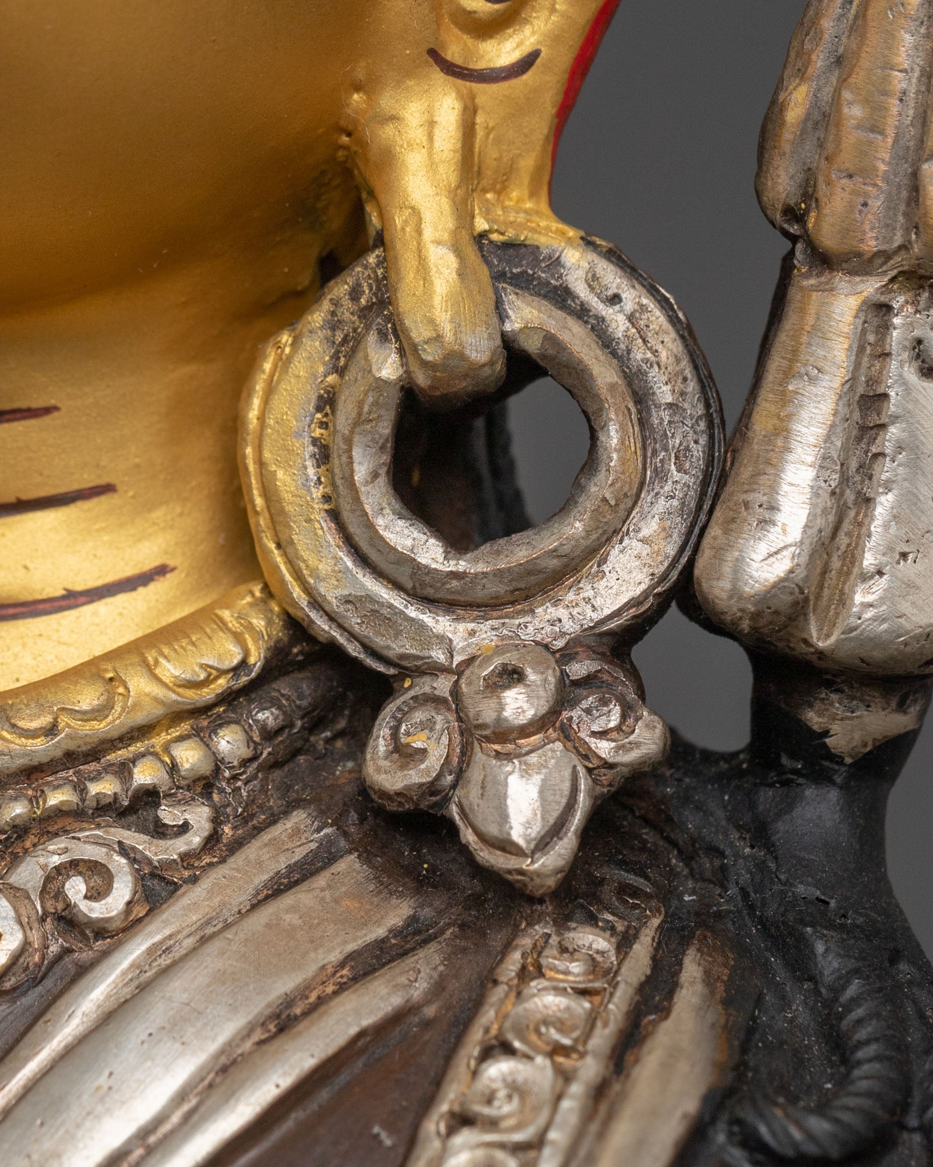 Chundi Sacred Statue: Handcrafted Oxidized Copper