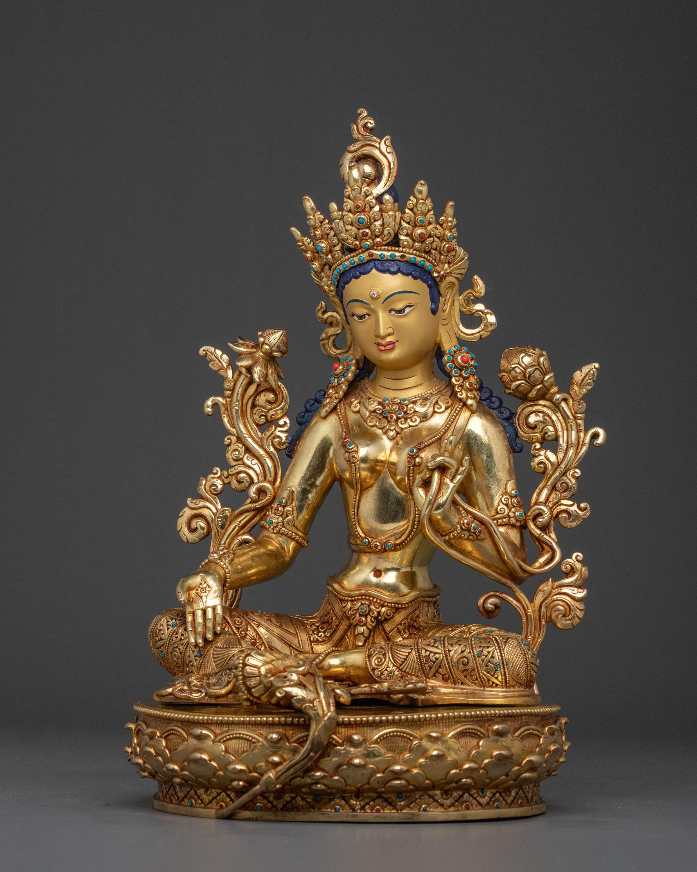Green Tara Statue | Goddess of Compassion