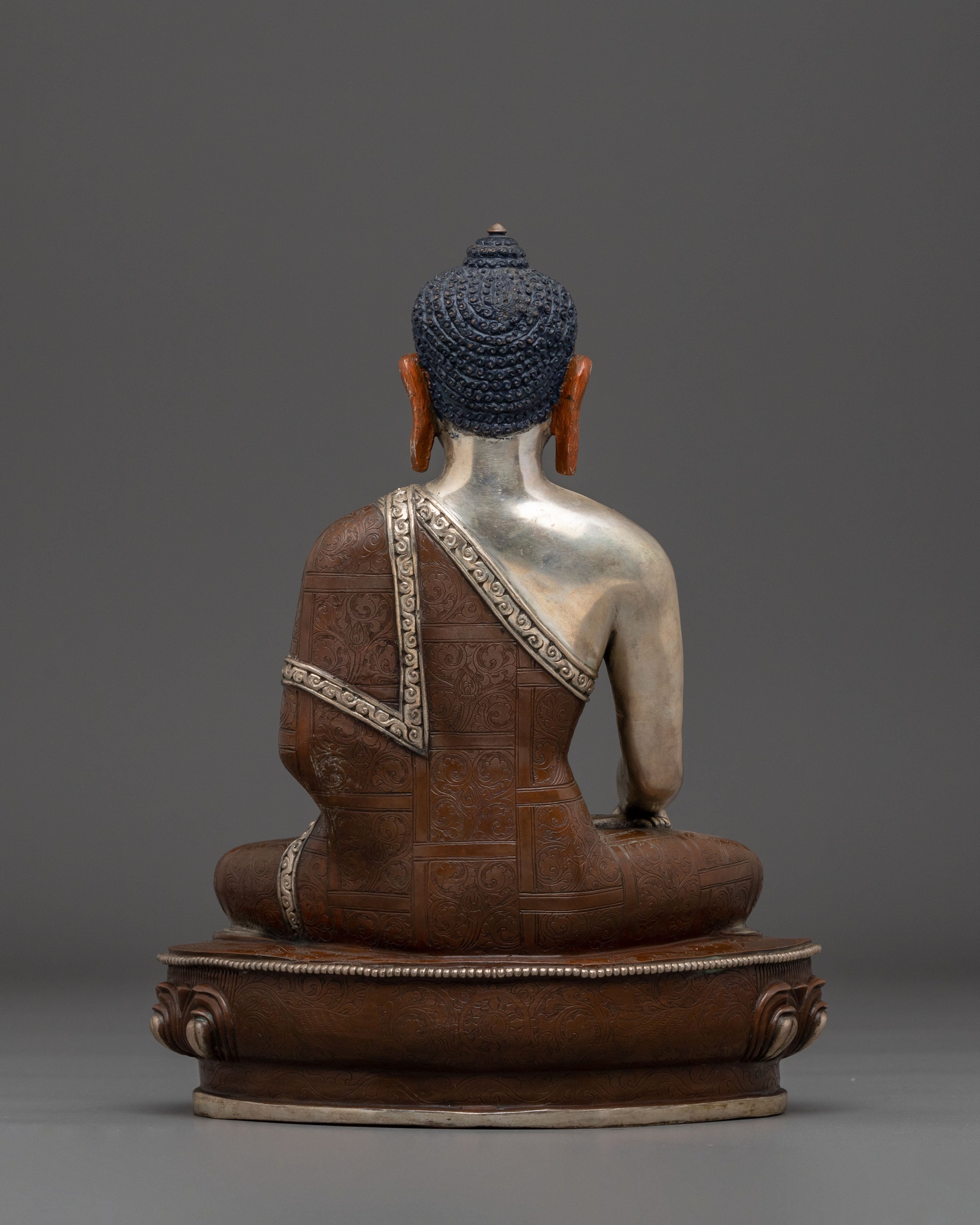 Silver-Electroplated Statue of Shakyamuni Buddha | Historical Buddha
