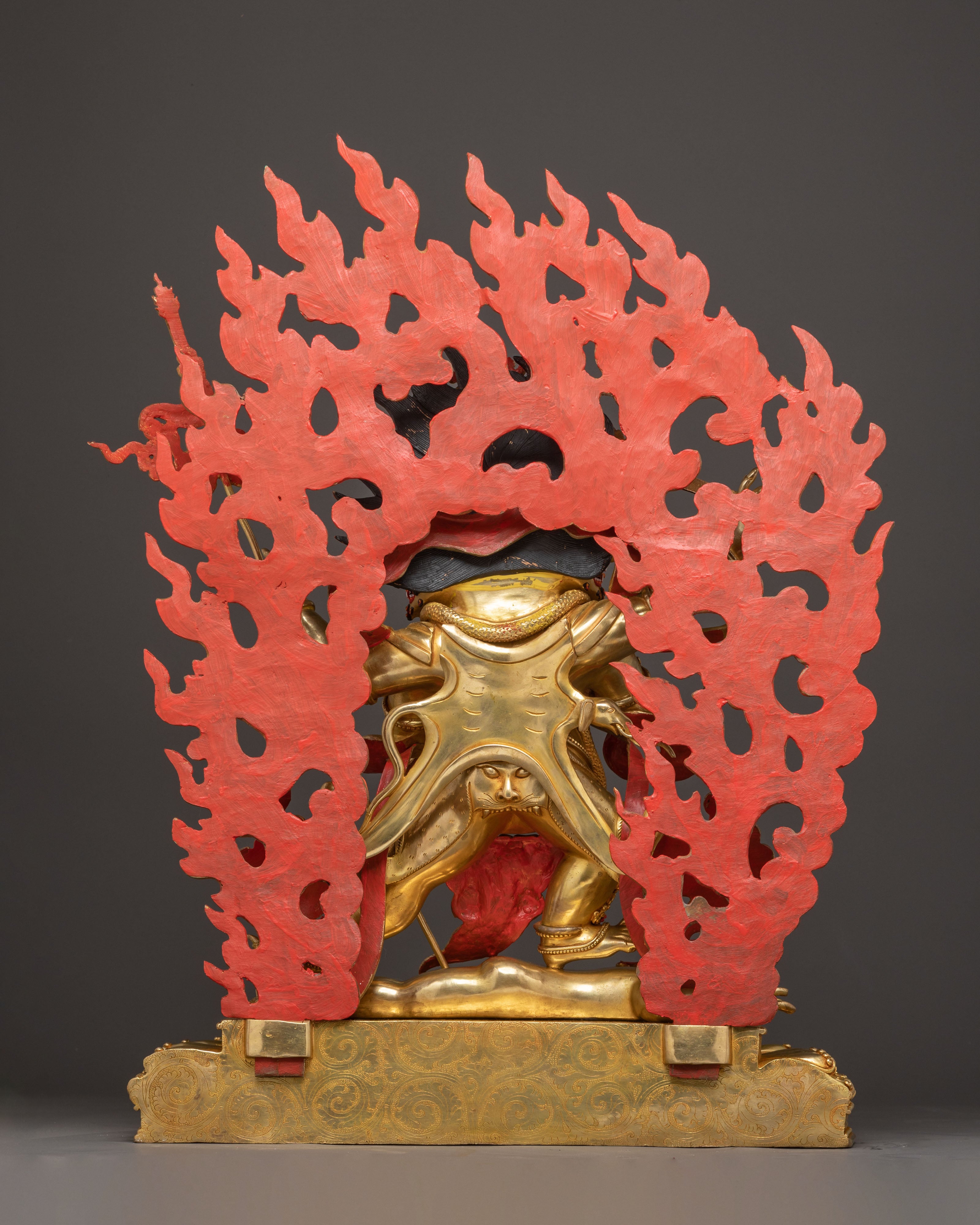 Four Armed Mahakala Handmade Copper Statue | Protector of the Dharma