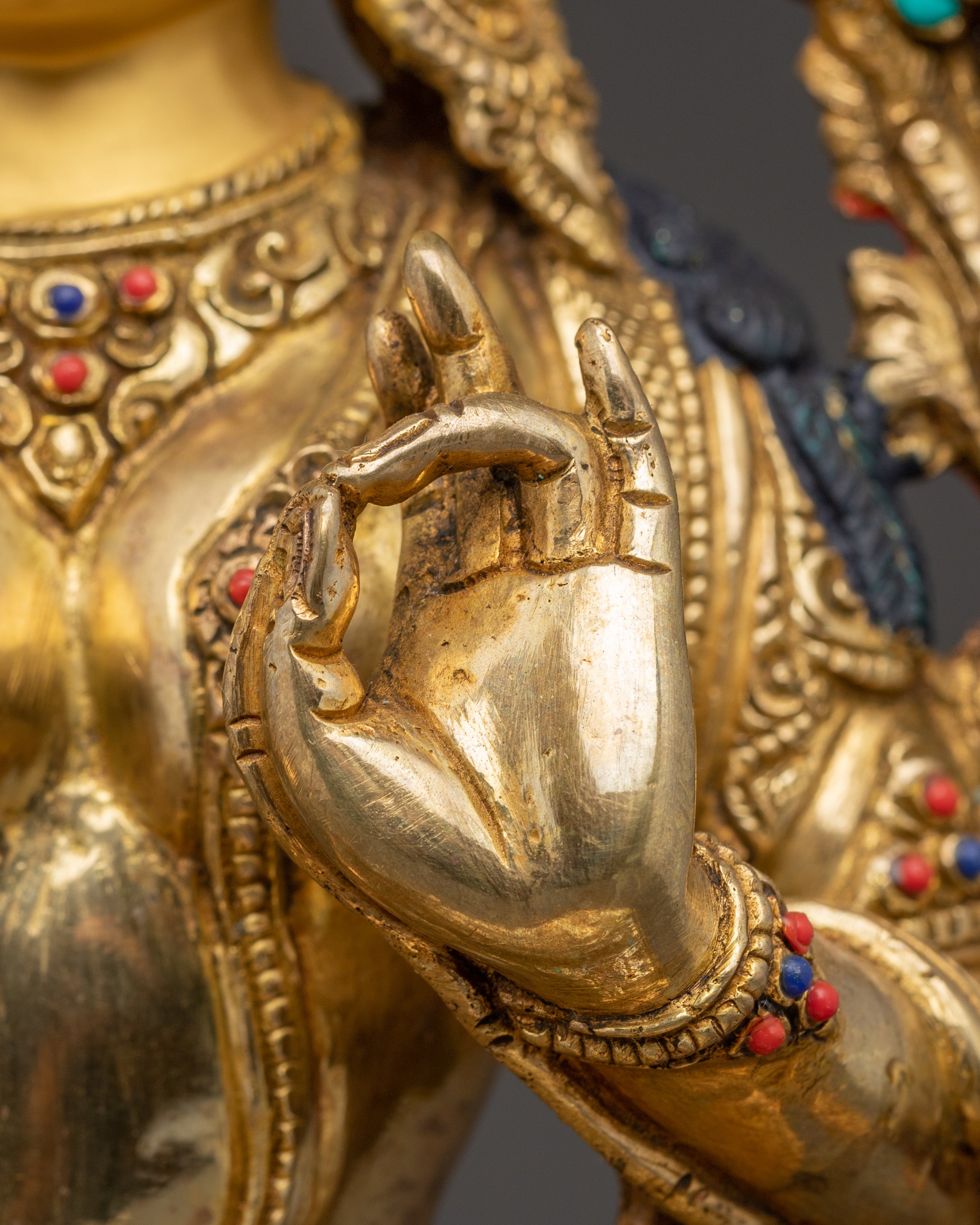 Statue of Mother Green Tara, Symbol of Compassion | Nepali Handmade Icon