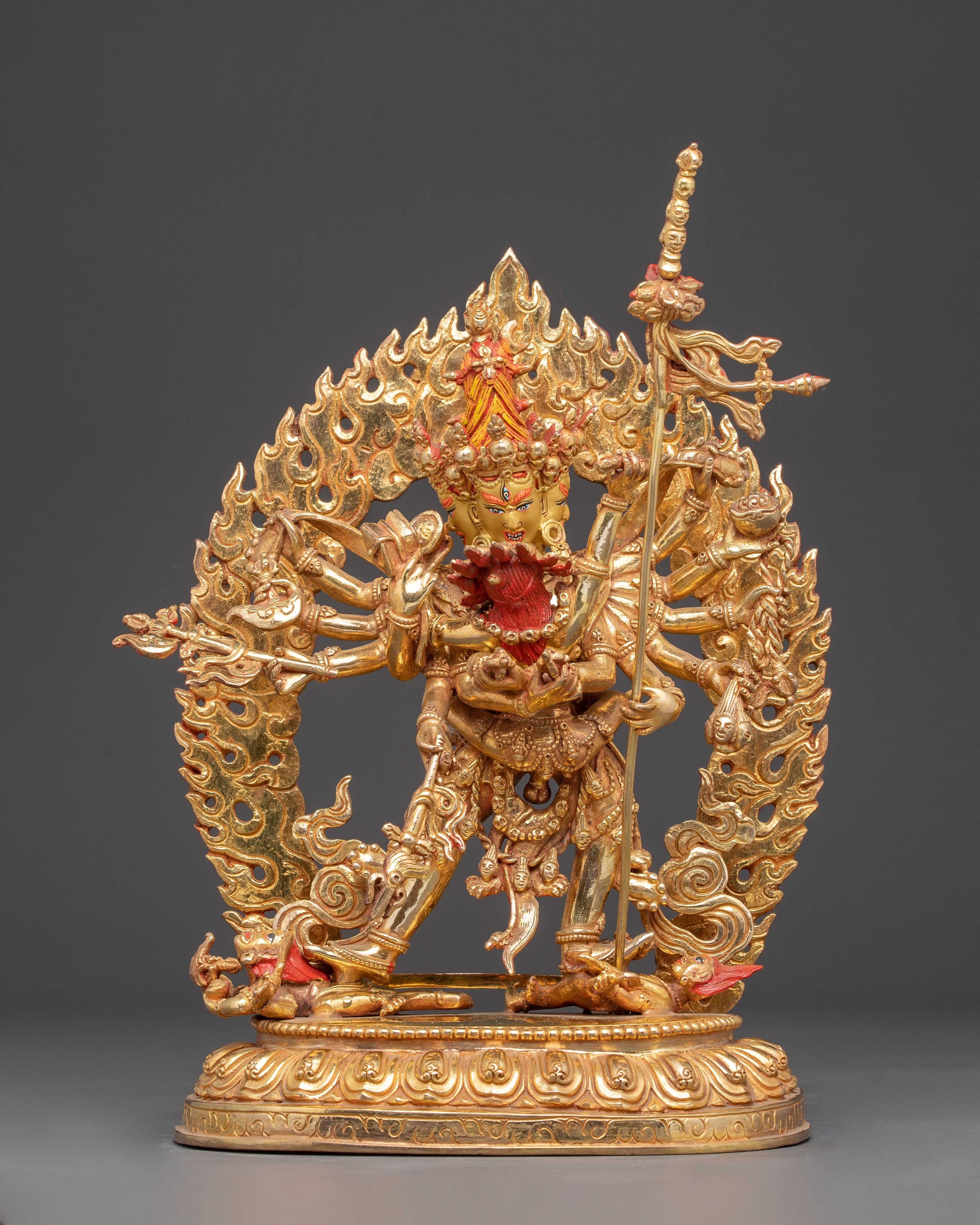 Chakrasambhara Tantric Deity Sculpture | Ritual Practice and Sacred Altar