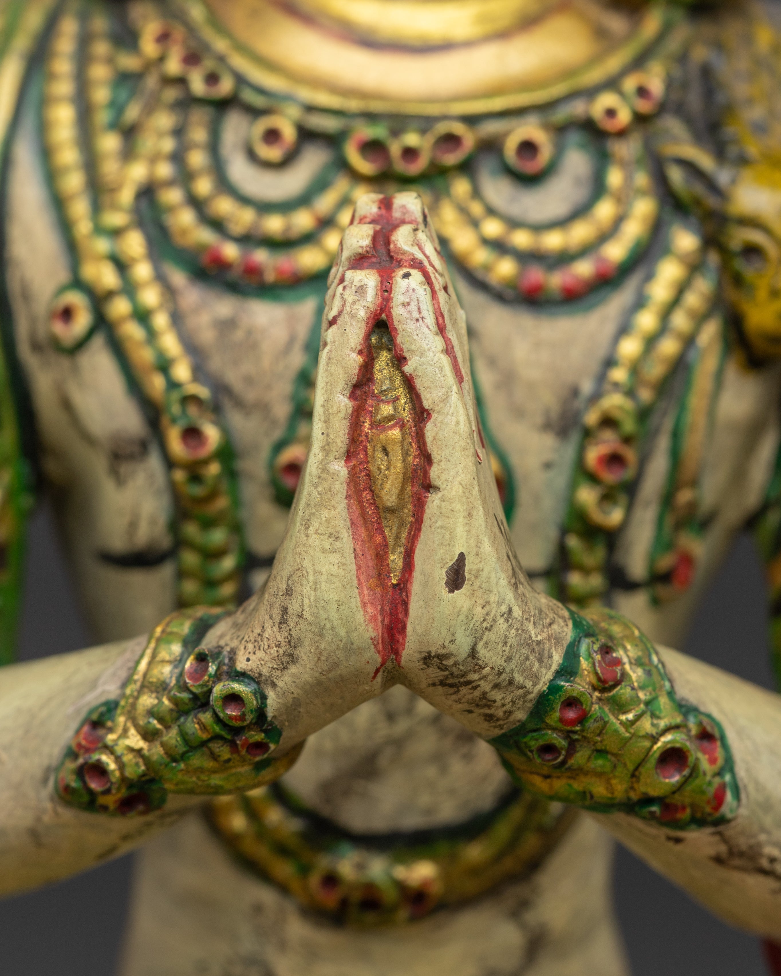 Tibetan Chenrezig Figurine: Lord of Compassion | Meditation Altar Decor