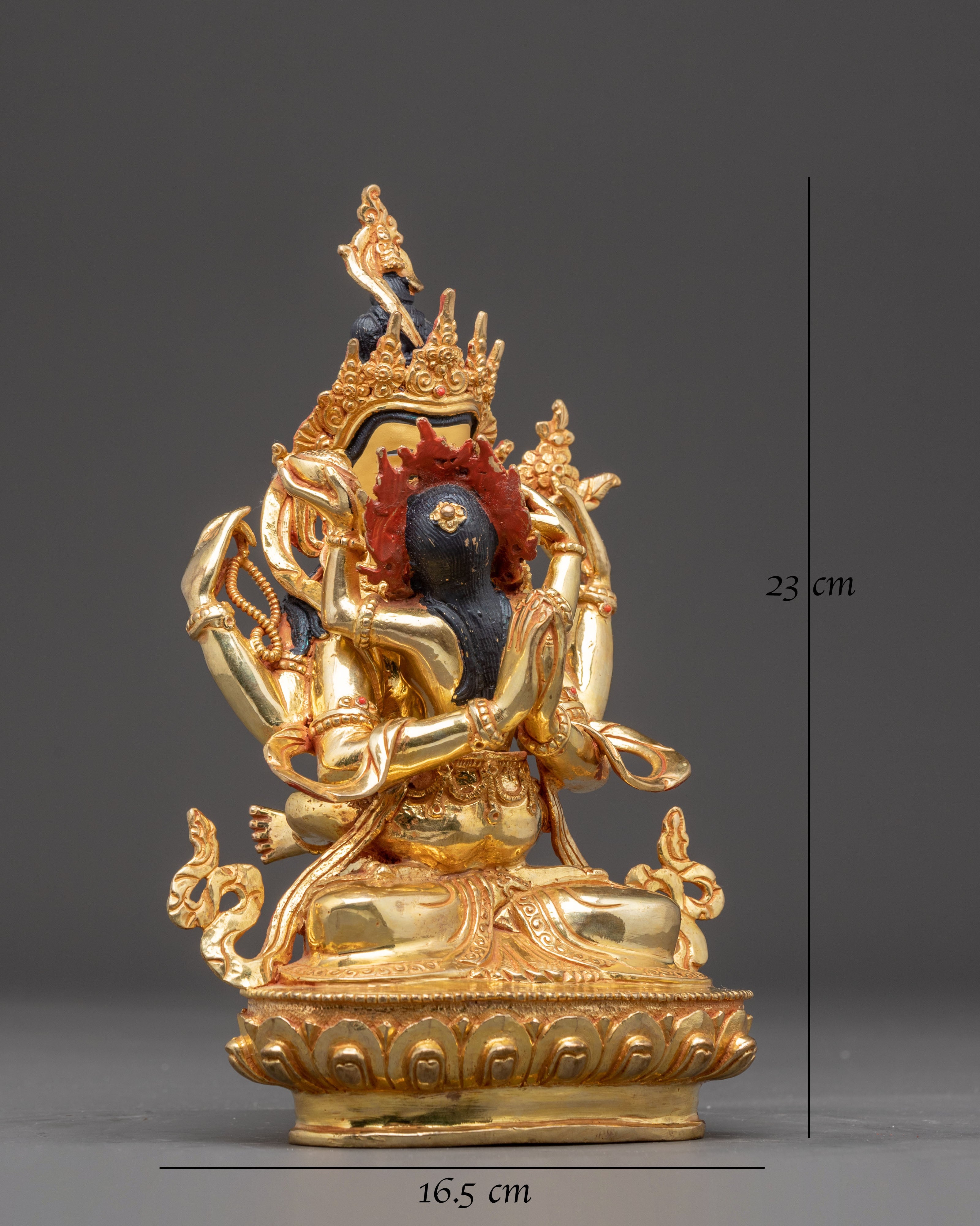 Handcrafted Sculpture of Four-Armed Chenrezig