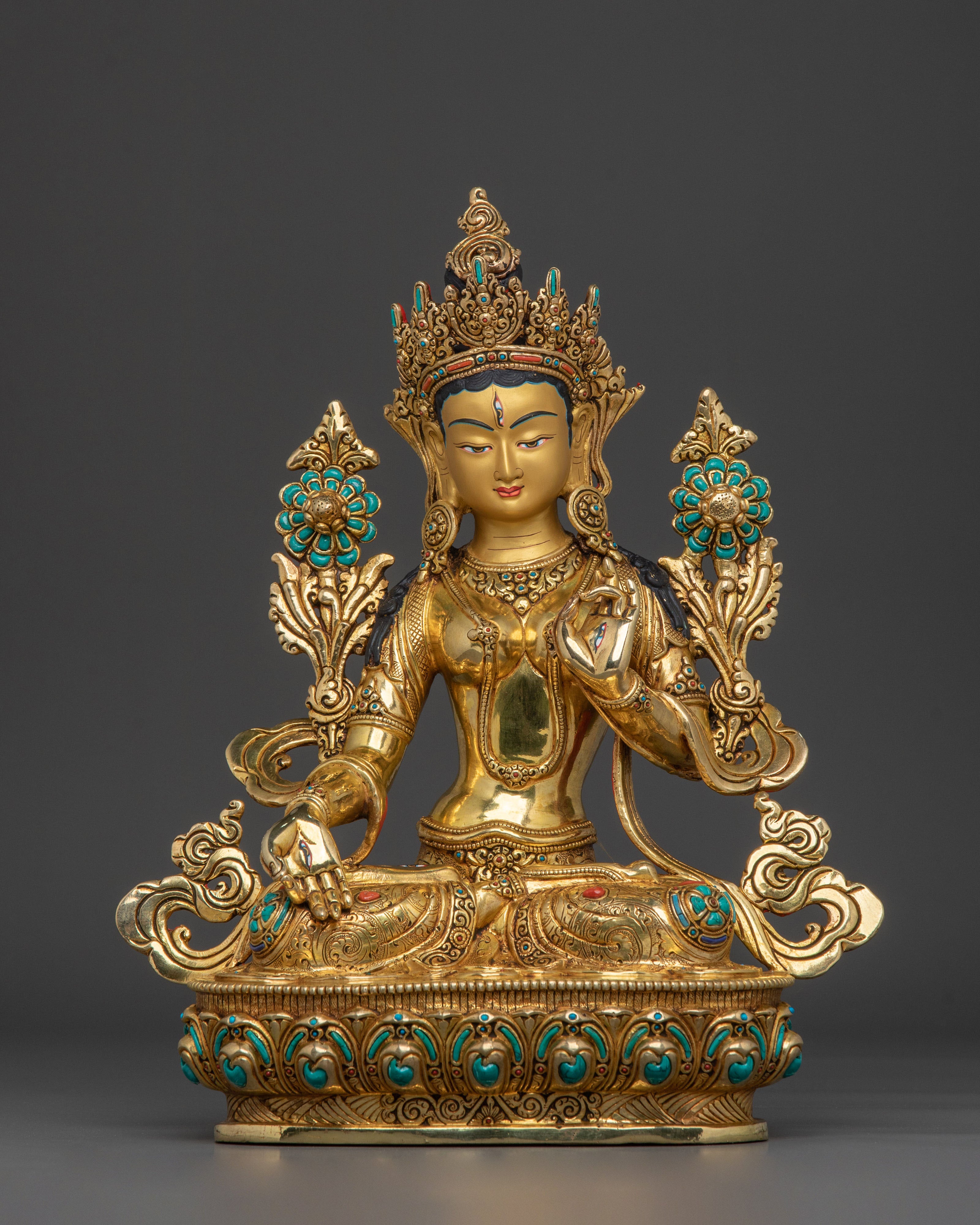 Handmade Six Bodhisattva Statue Set | 24K Gold Gilded Sacred Sculpture