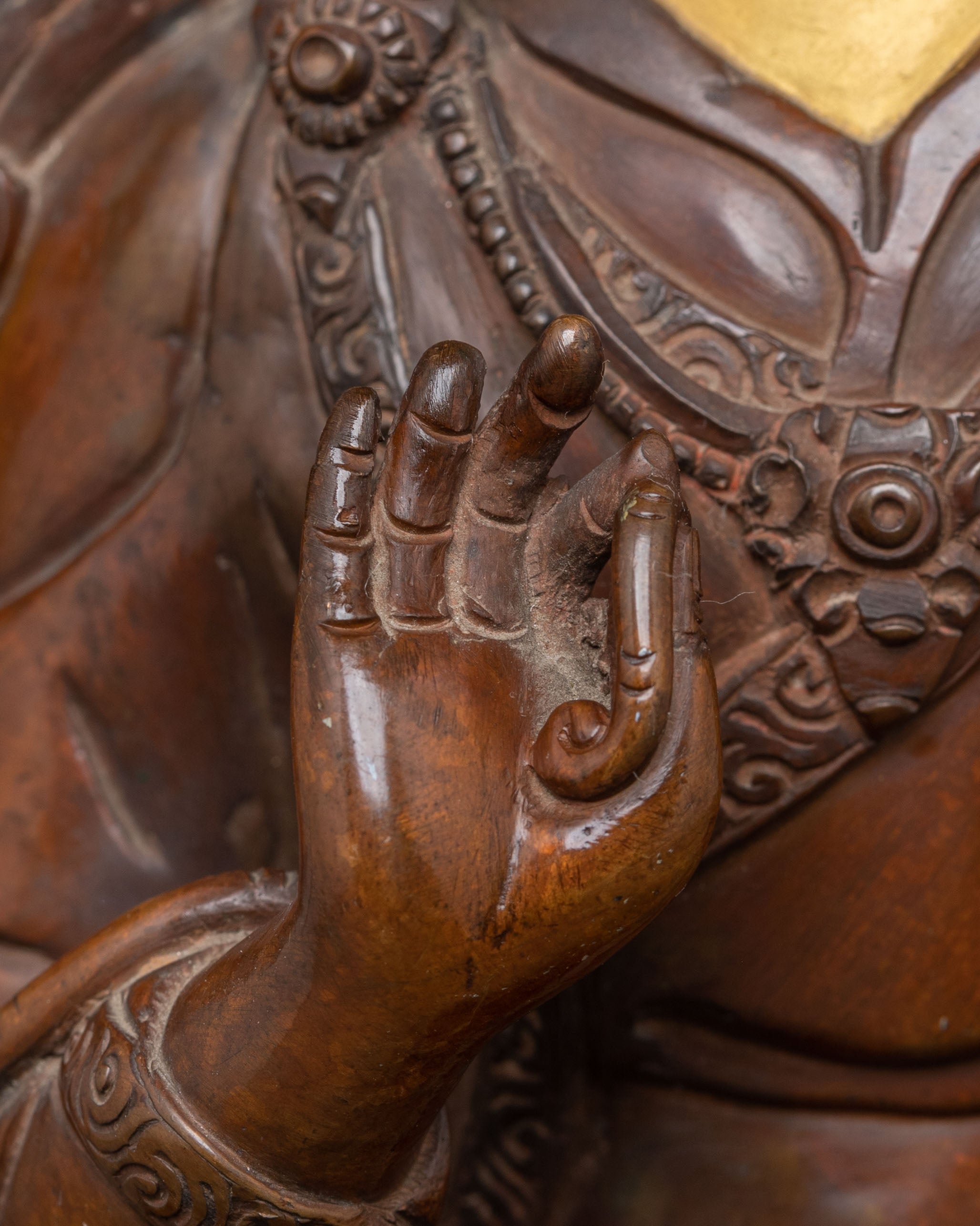 Tibetan Bodhisattva Statue – Oxidized Copper Masterpiece