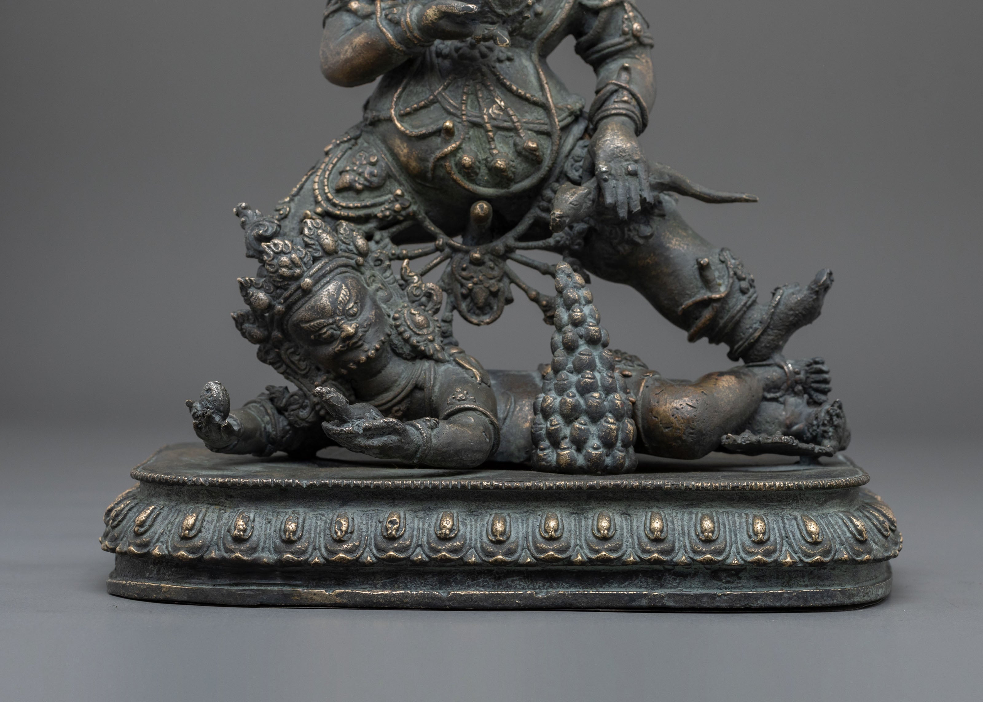 Black Dzambhala Figurine with Antique Finish