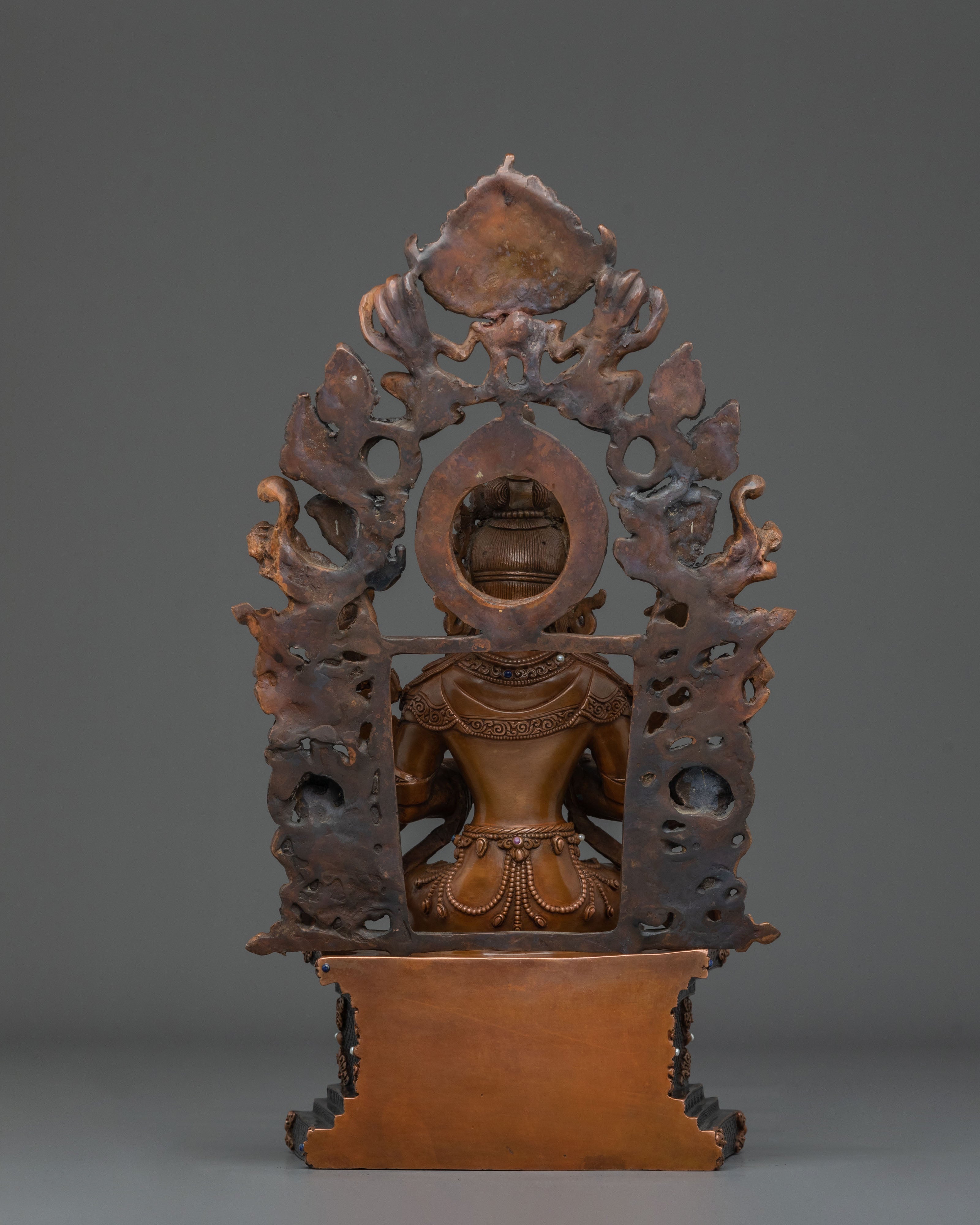 Future Buddha Maitreya Oxidized Statue
