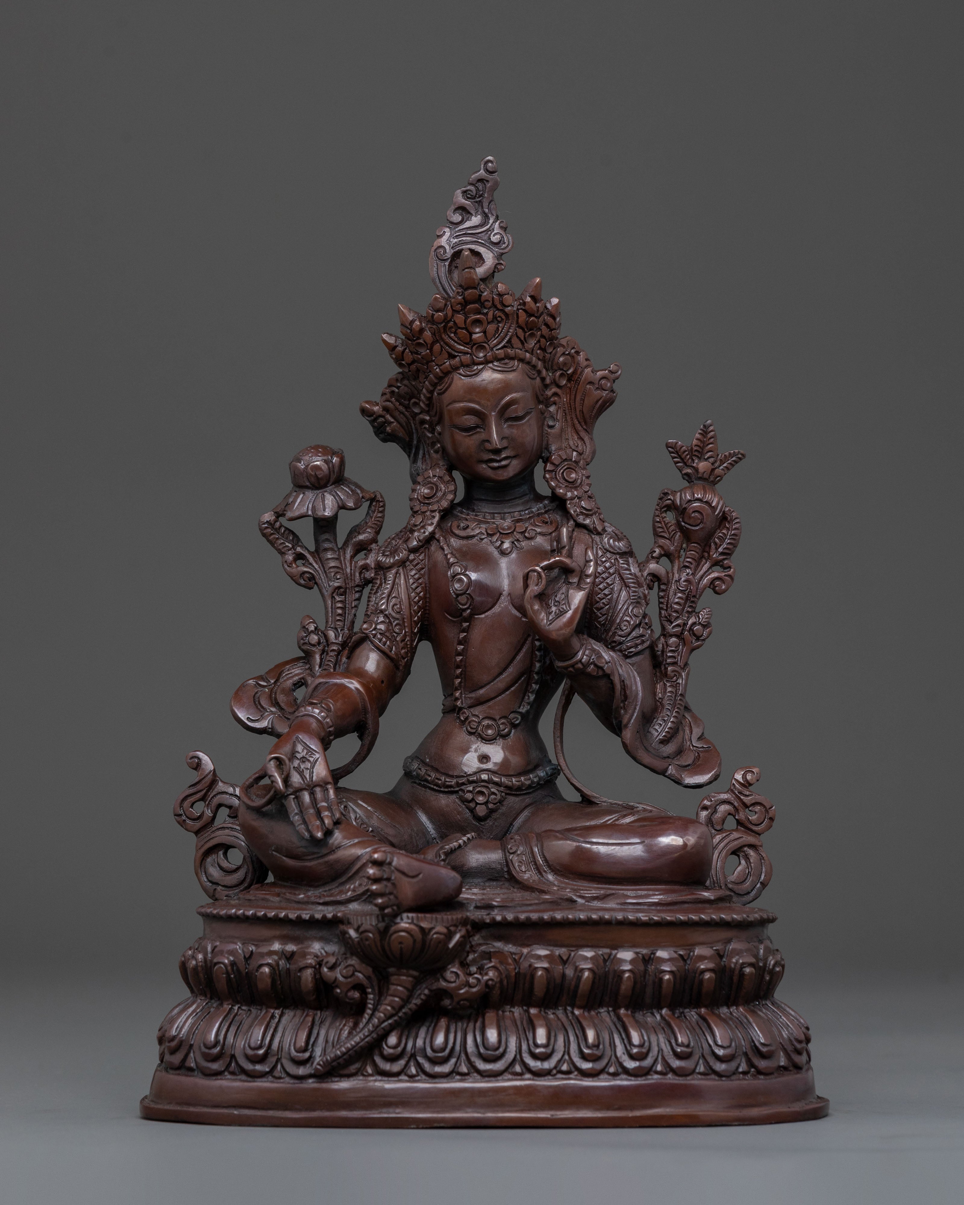 Protector Figurine Green Tara Statue 