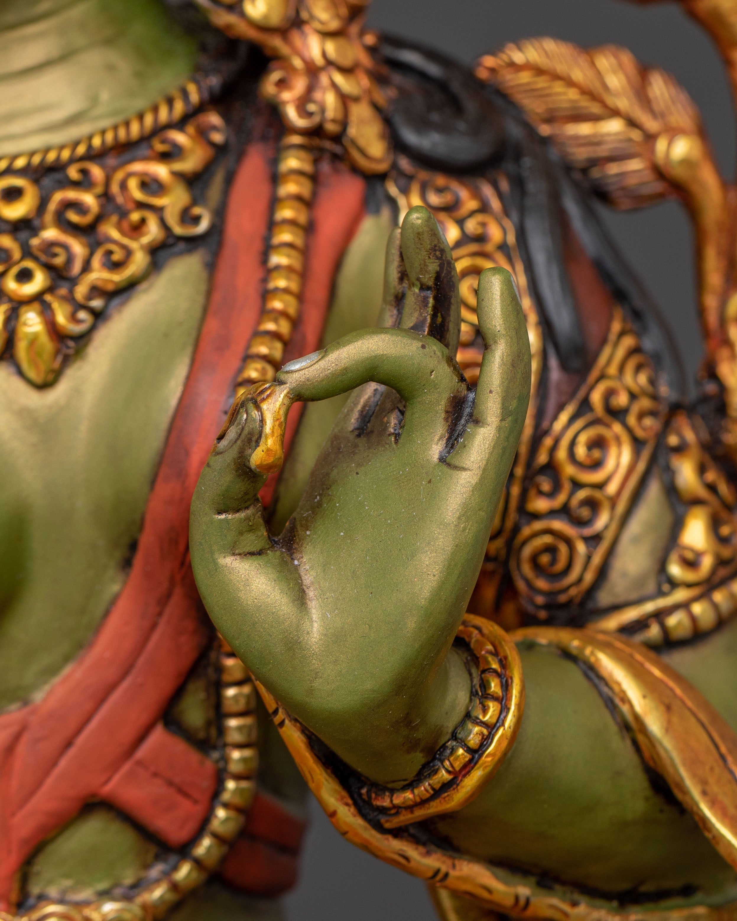 Green Tara Statue for Protection | Spiritual Figure
