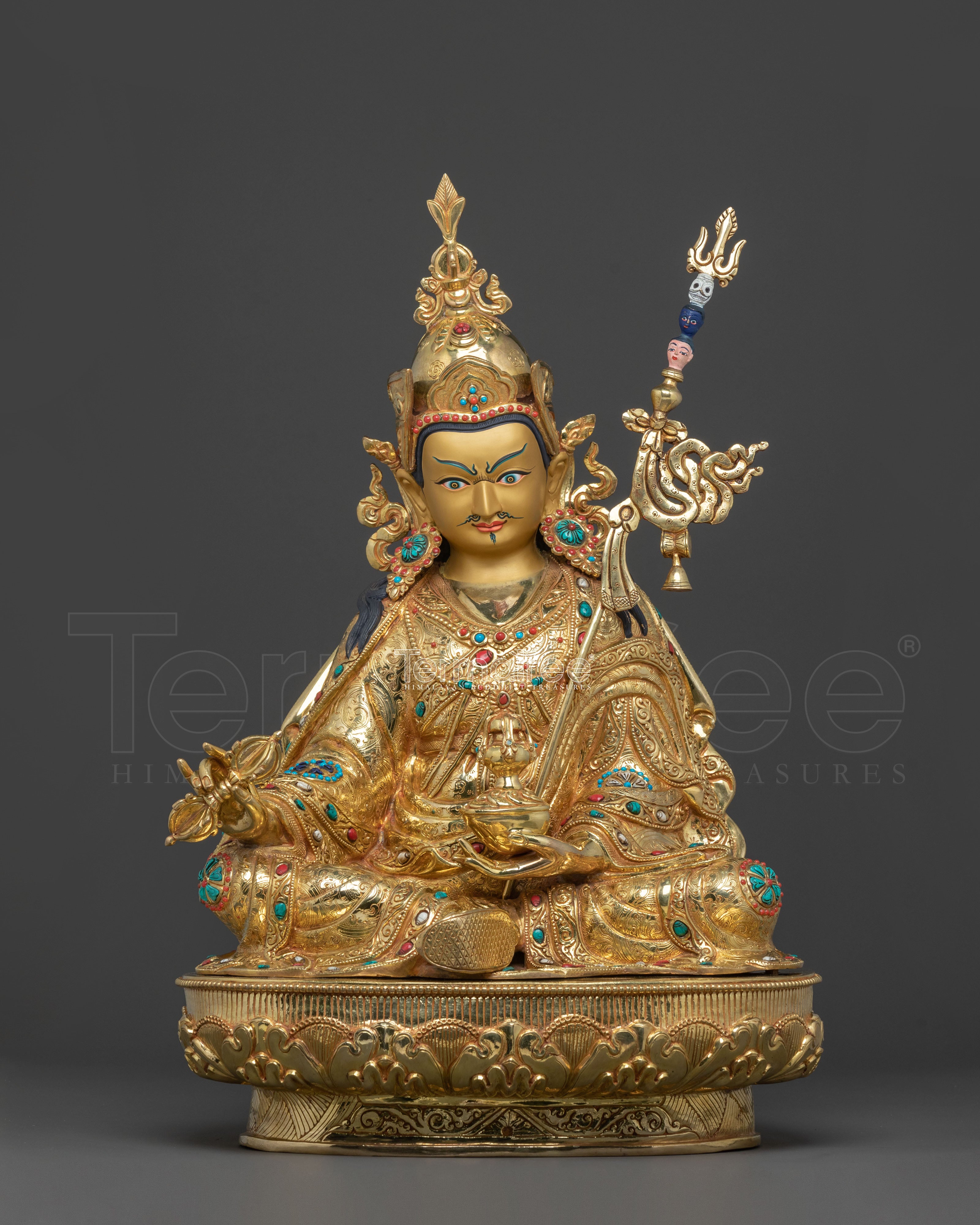 Padmasambhava Sacred Dharma Statue | Handcrafted Tibetan Buddhist Art