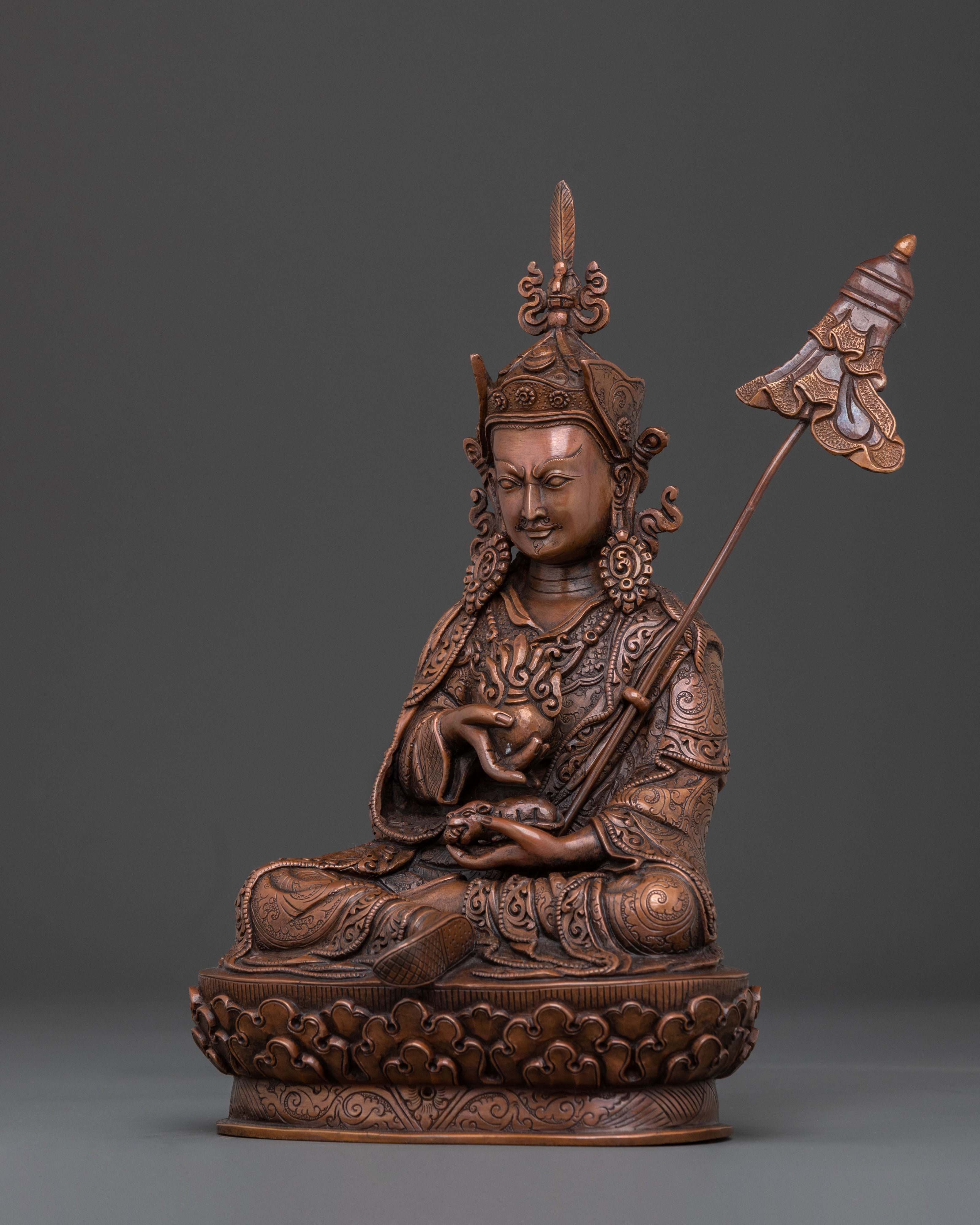 Guru Norla Blessing Statue | Oxidized Copper Figurine