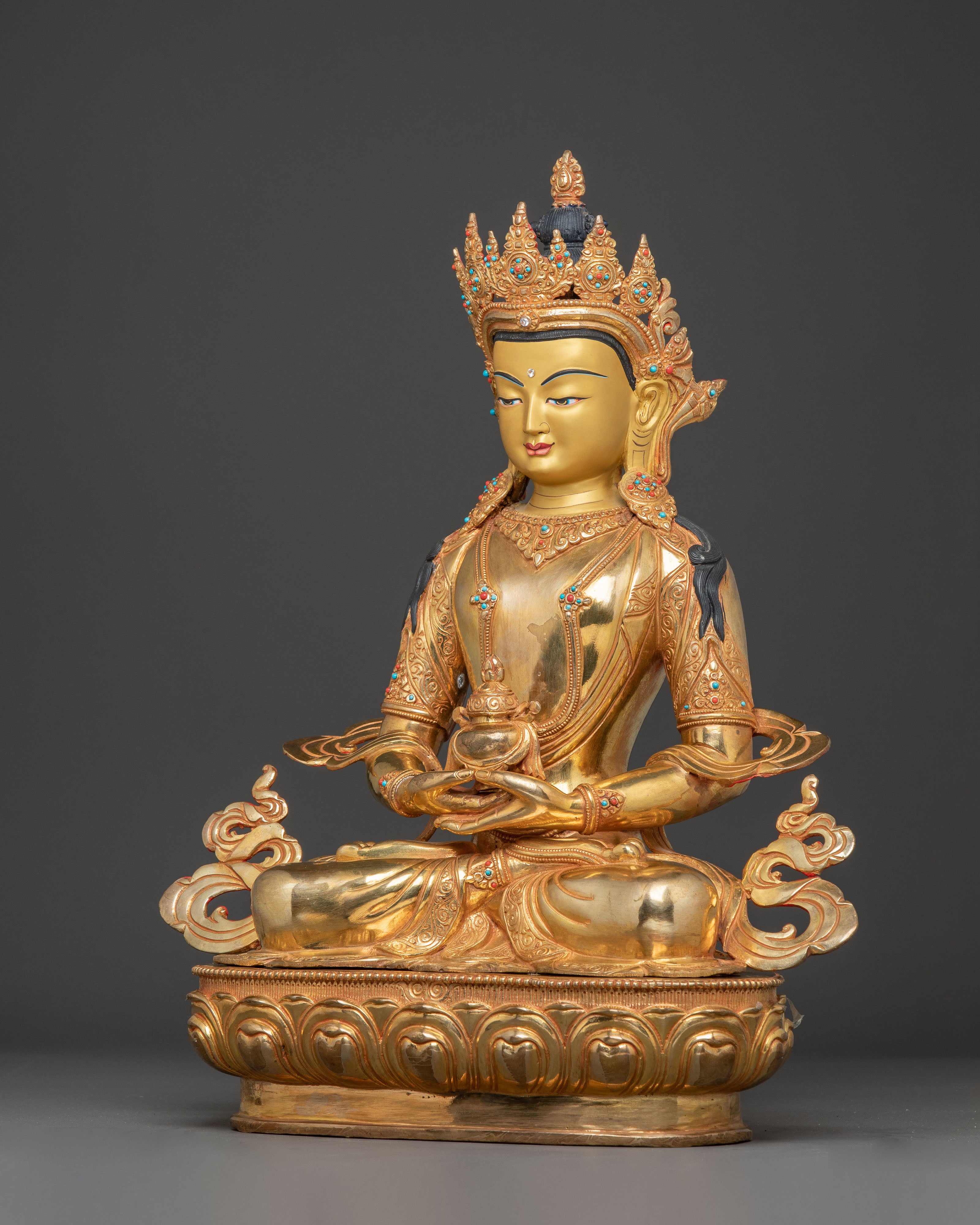 Amitayus Bodhisattva Golden Statue | A Beacon of Infinite Life