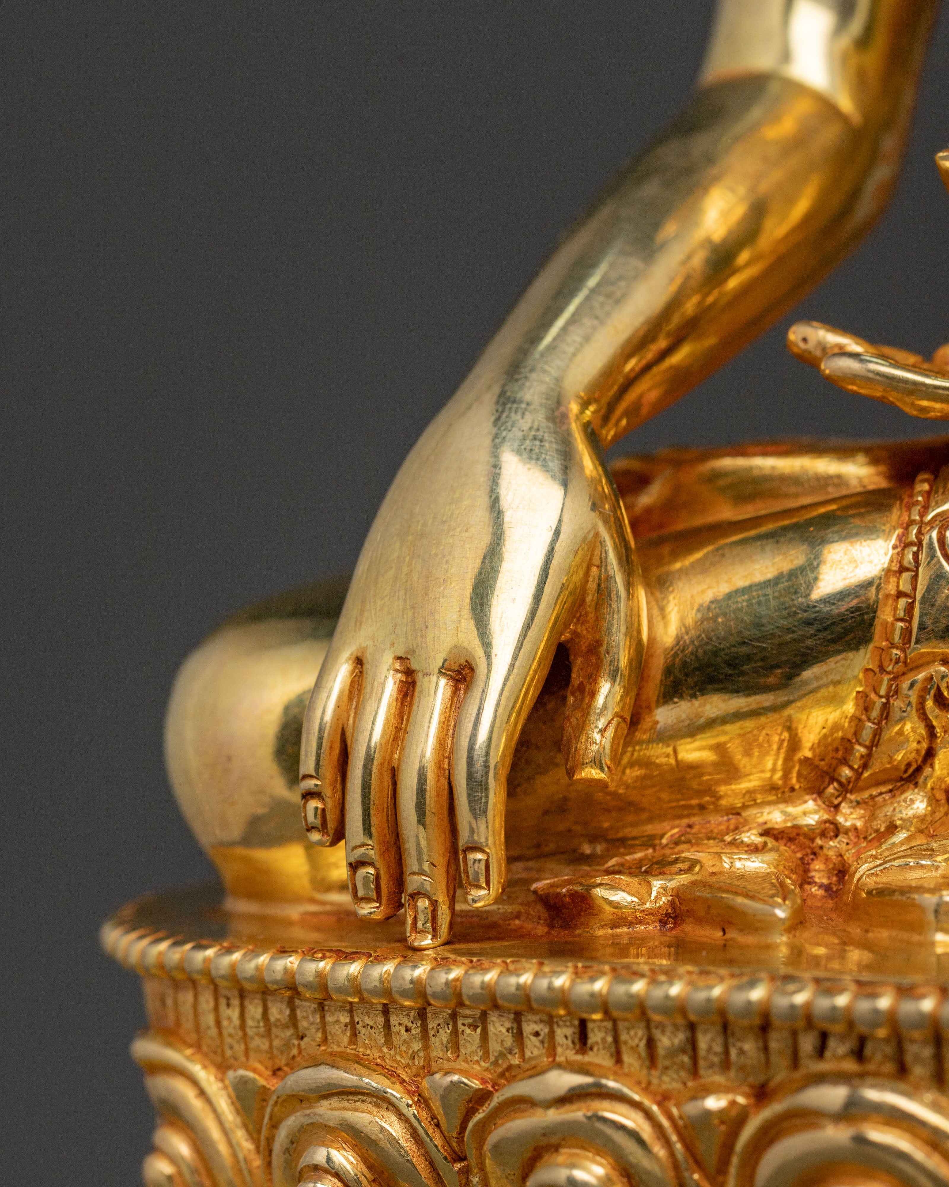 Shakyamuni Buddha Sacred Statue with Throne | Spiritual Altar