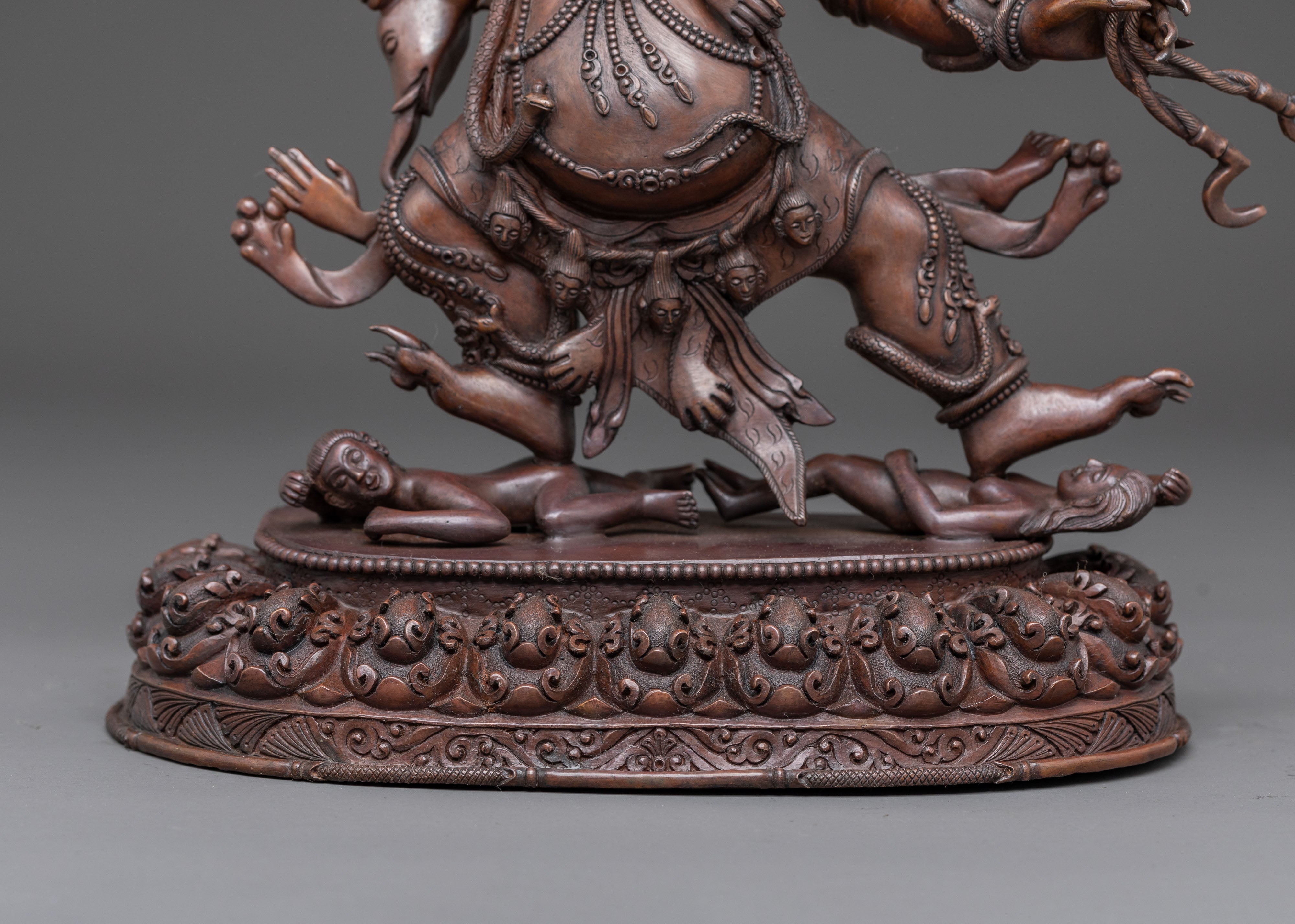 DandaPani Copper Statue - Oxidized Finish