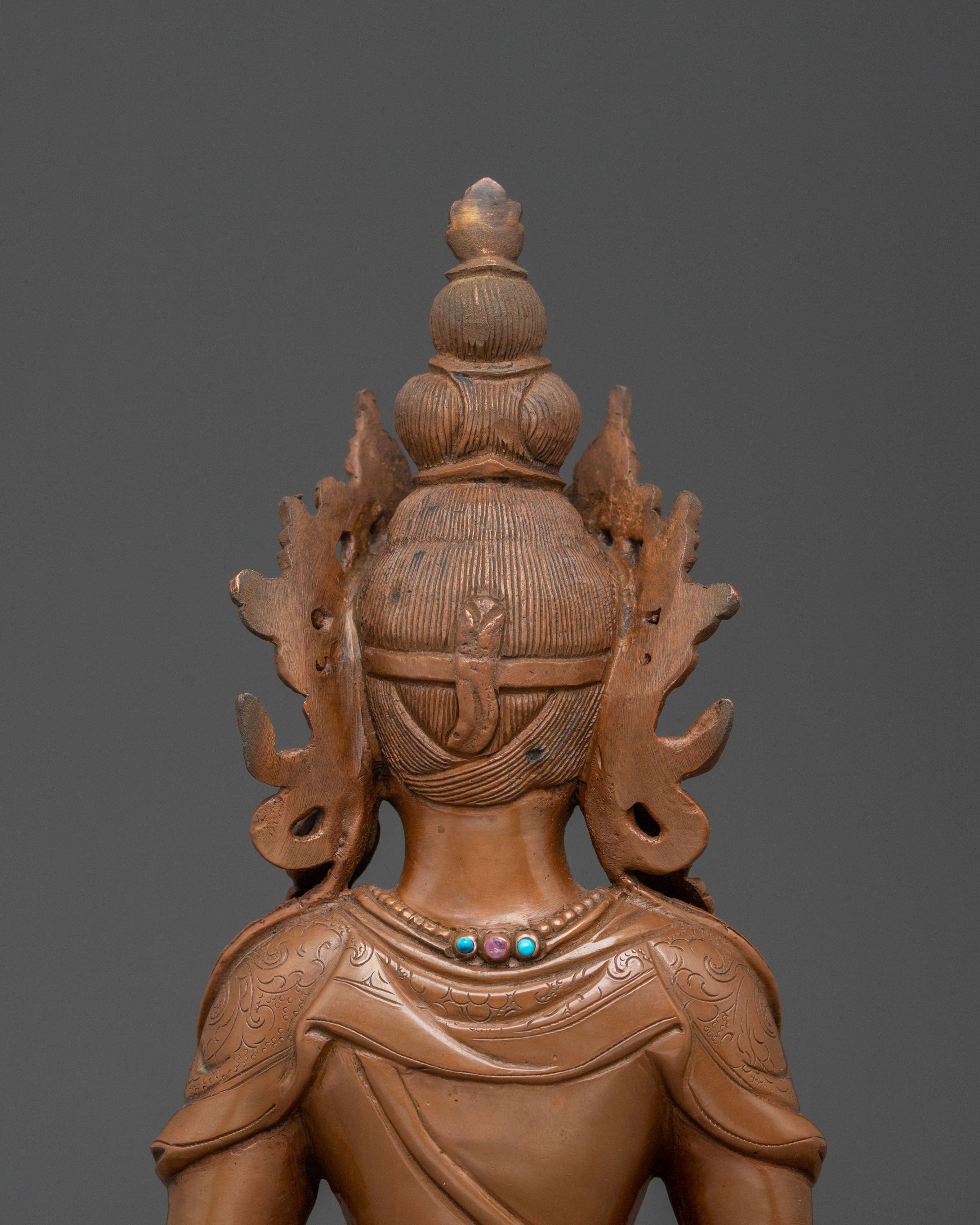 Amitayus Statue | Handcrafted Oxidized Copper Figurine