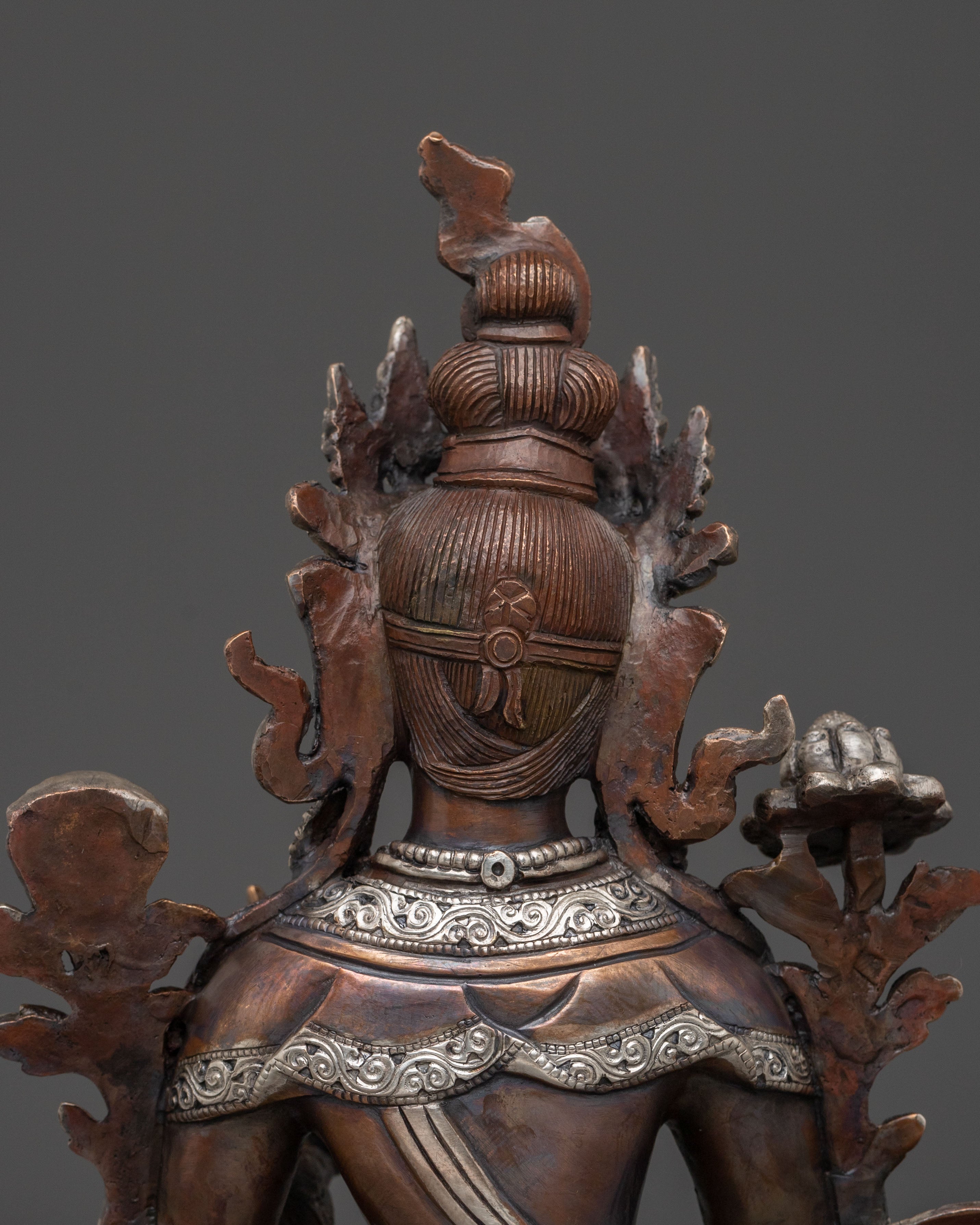 Green Tara Statue | Oxidized Copper Buddhist Goddess