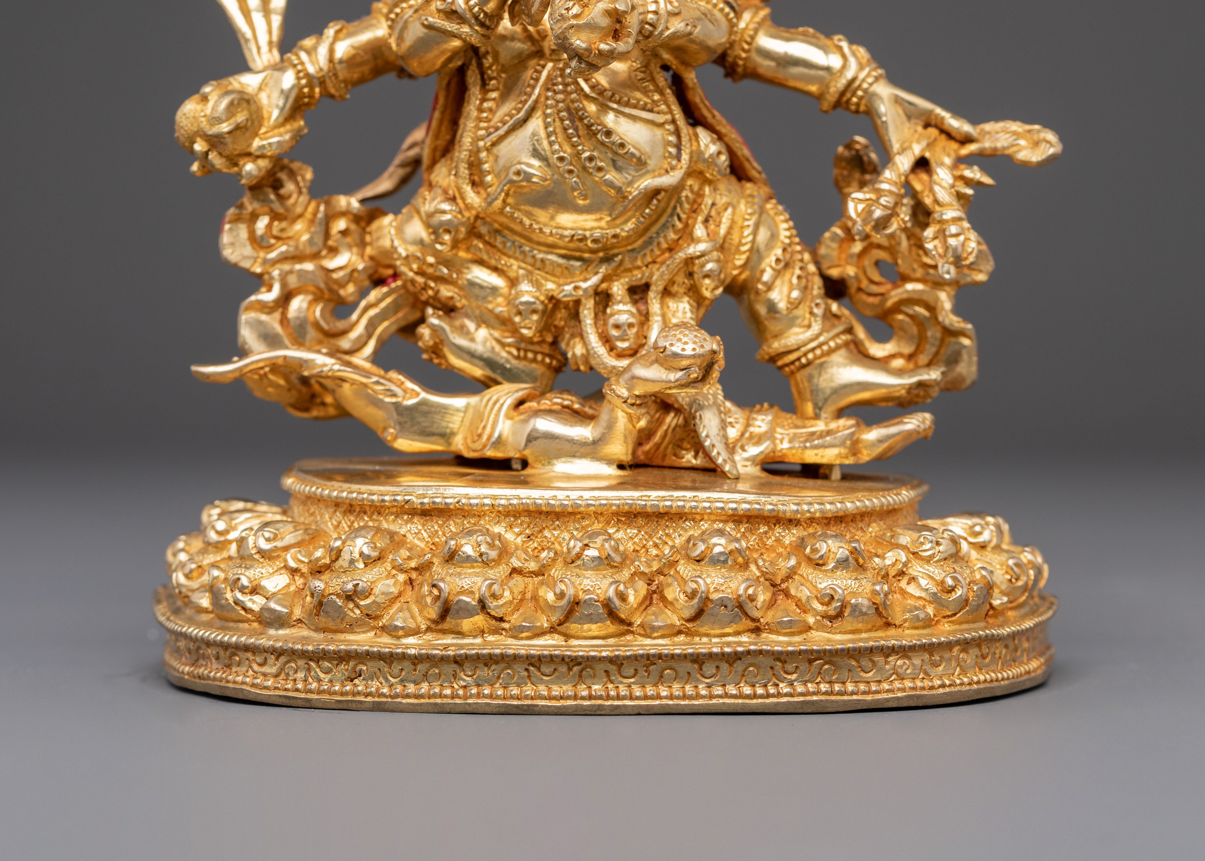 Golden Statue of Six-Armed Mahakala | Dharma Guardian