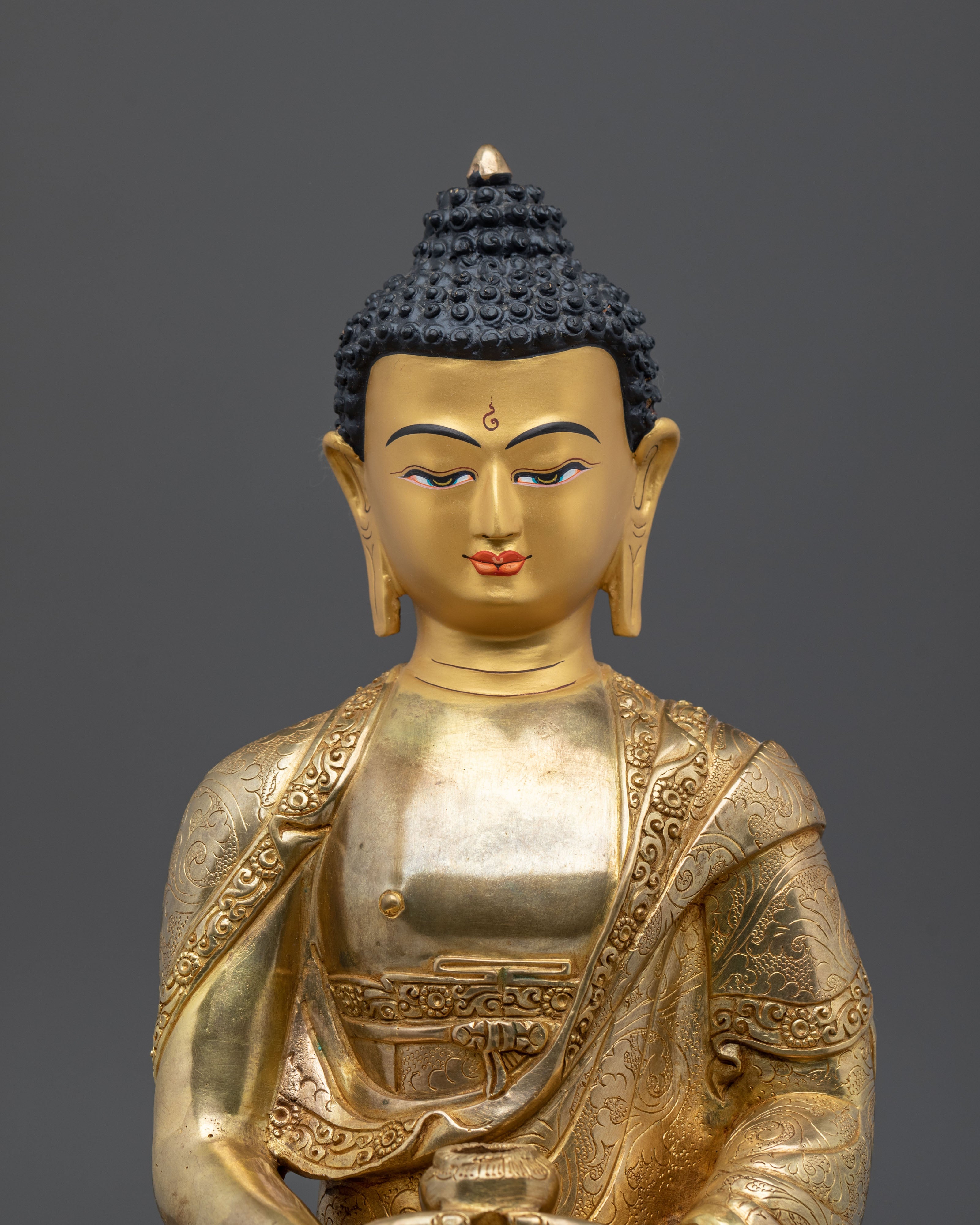 Amitabha Buddha Sculpture | 24k Gold-Coated Sculpture
