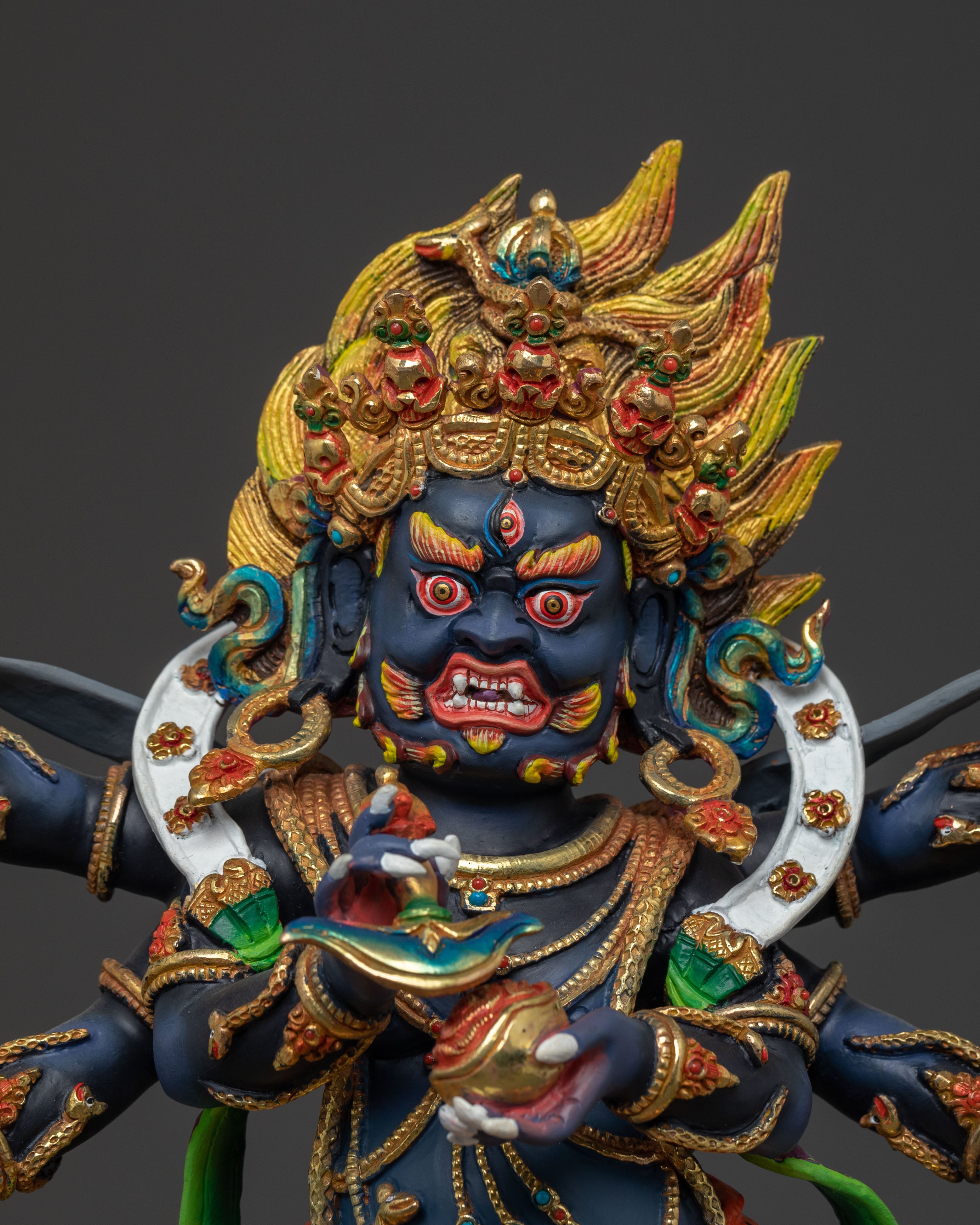 Six Armed Mahakala Statue | Supreme Guardian