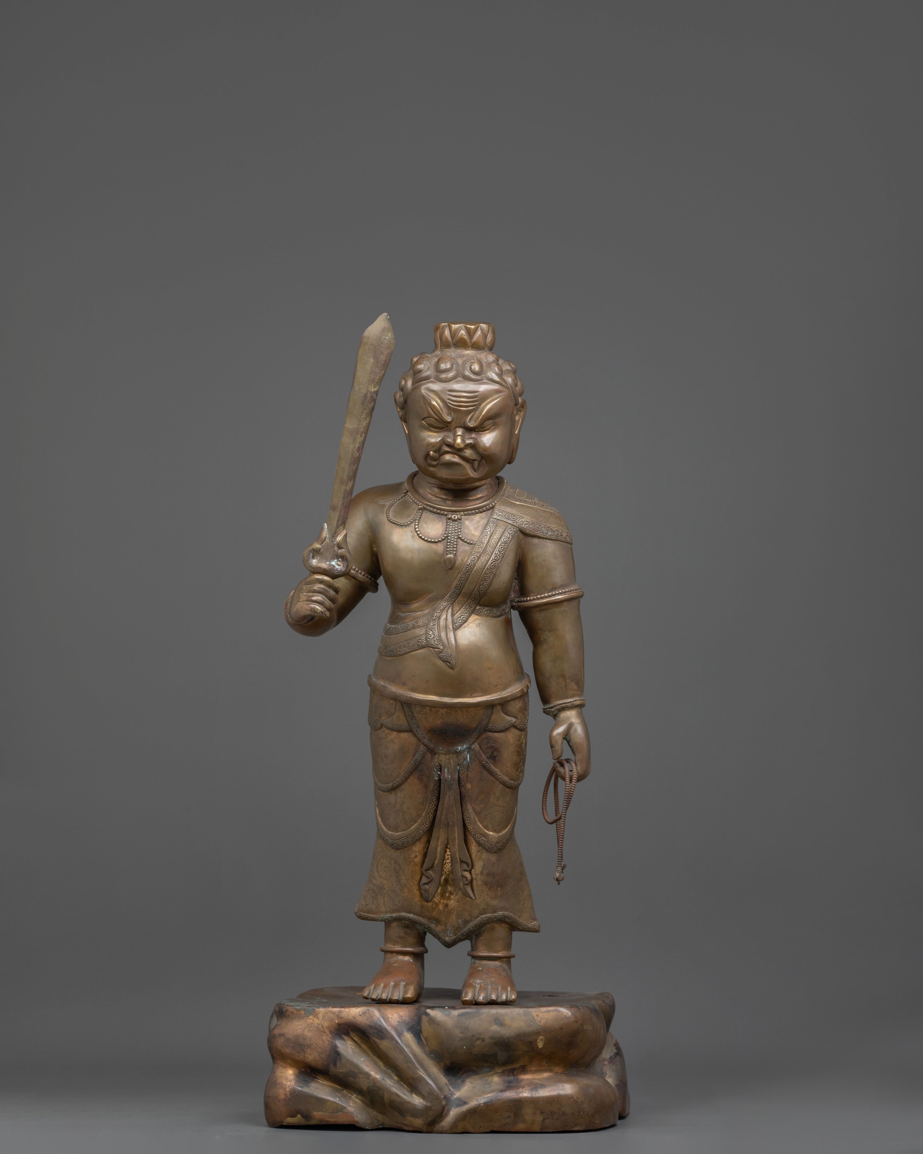 Yamraj Oxidized Copper Statue | Dharma Protector