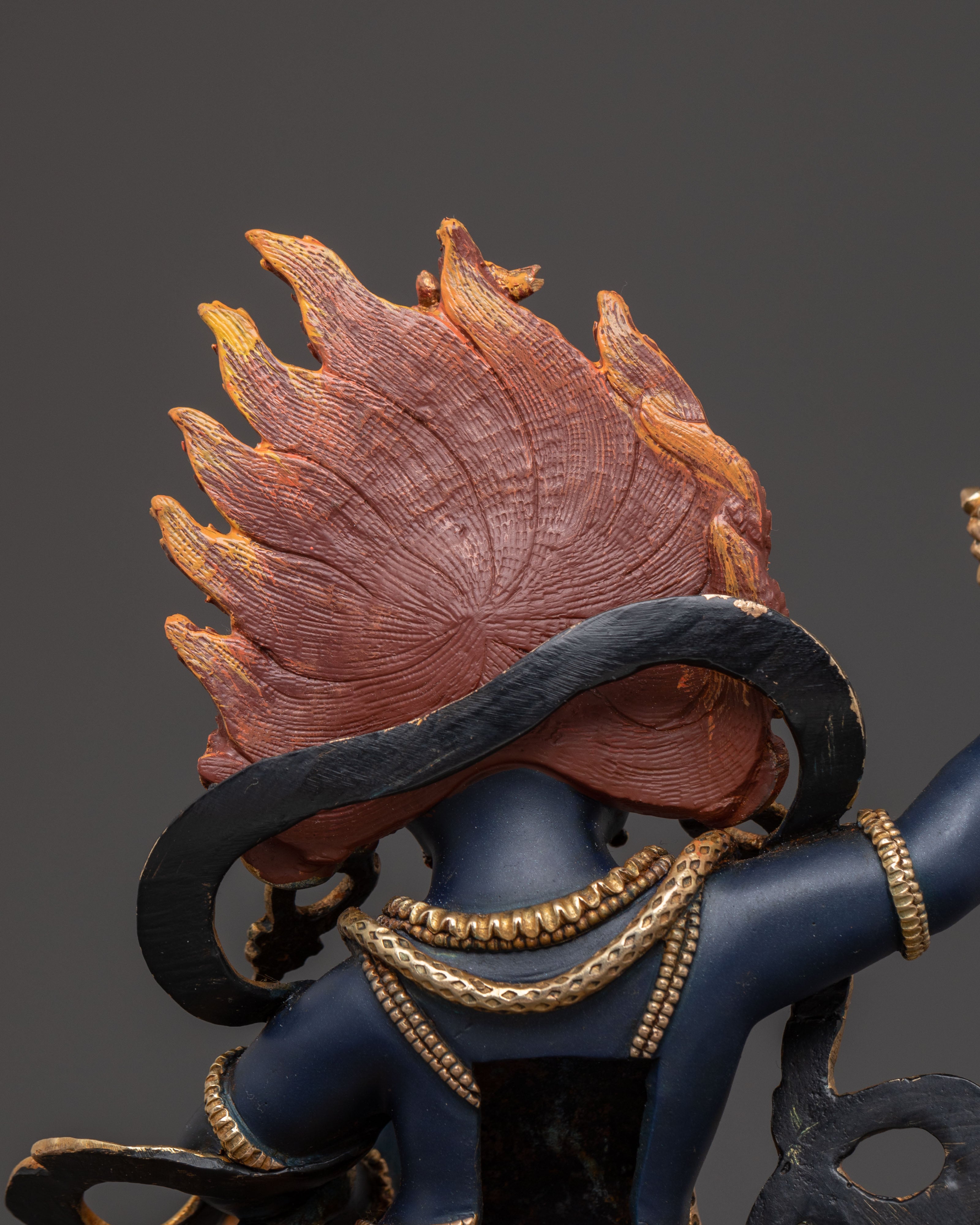 Handcrafted Divine Statue of Vajrapani: Exquisite Copper Protector