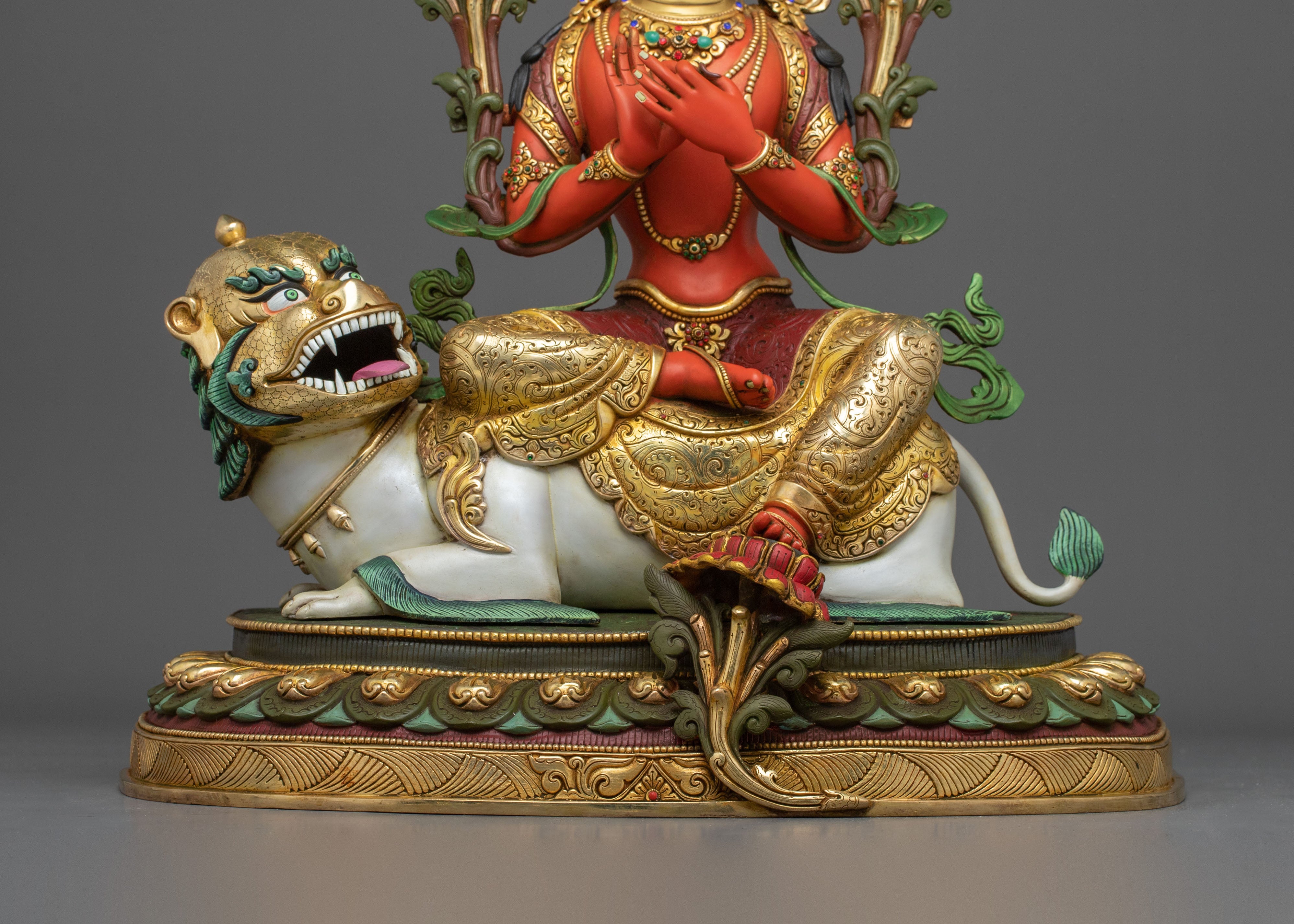 Simhanada Manjushri Statue | Radiant Wisdom Deity