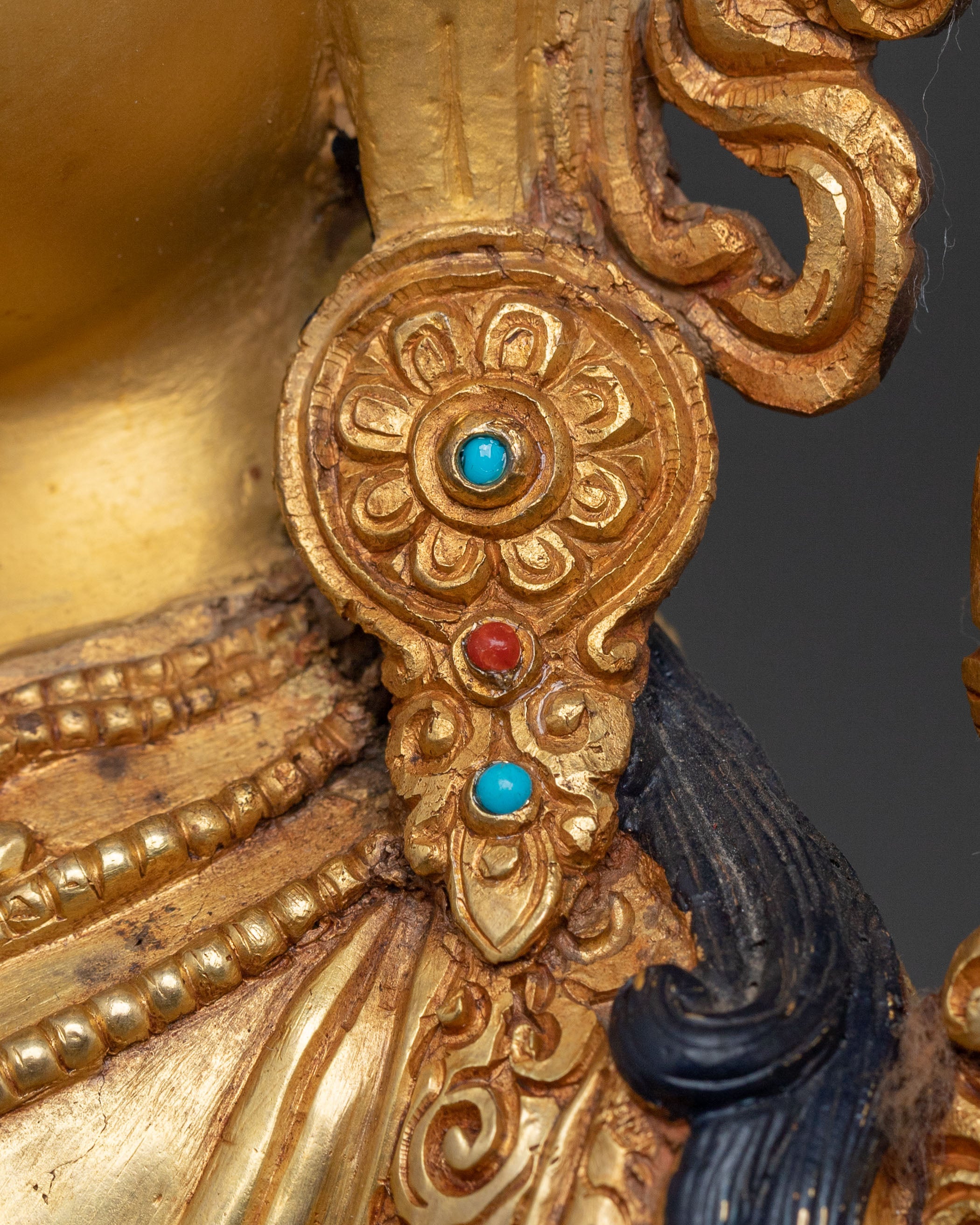Protector Green Tara: 24K Gold Gilded Sculpture