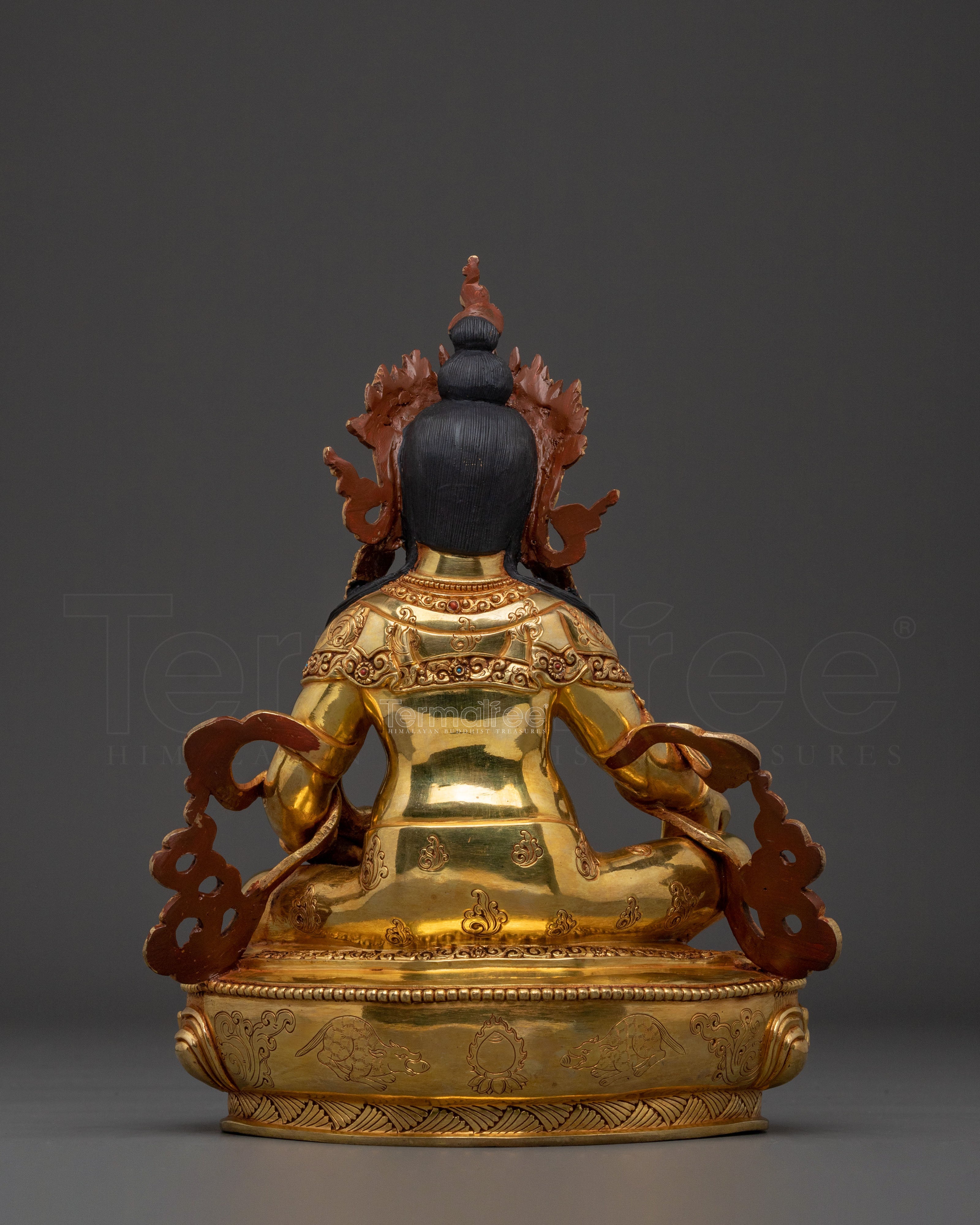 Handcrafted Yellow Dzambhala Statue | Wealth Deity