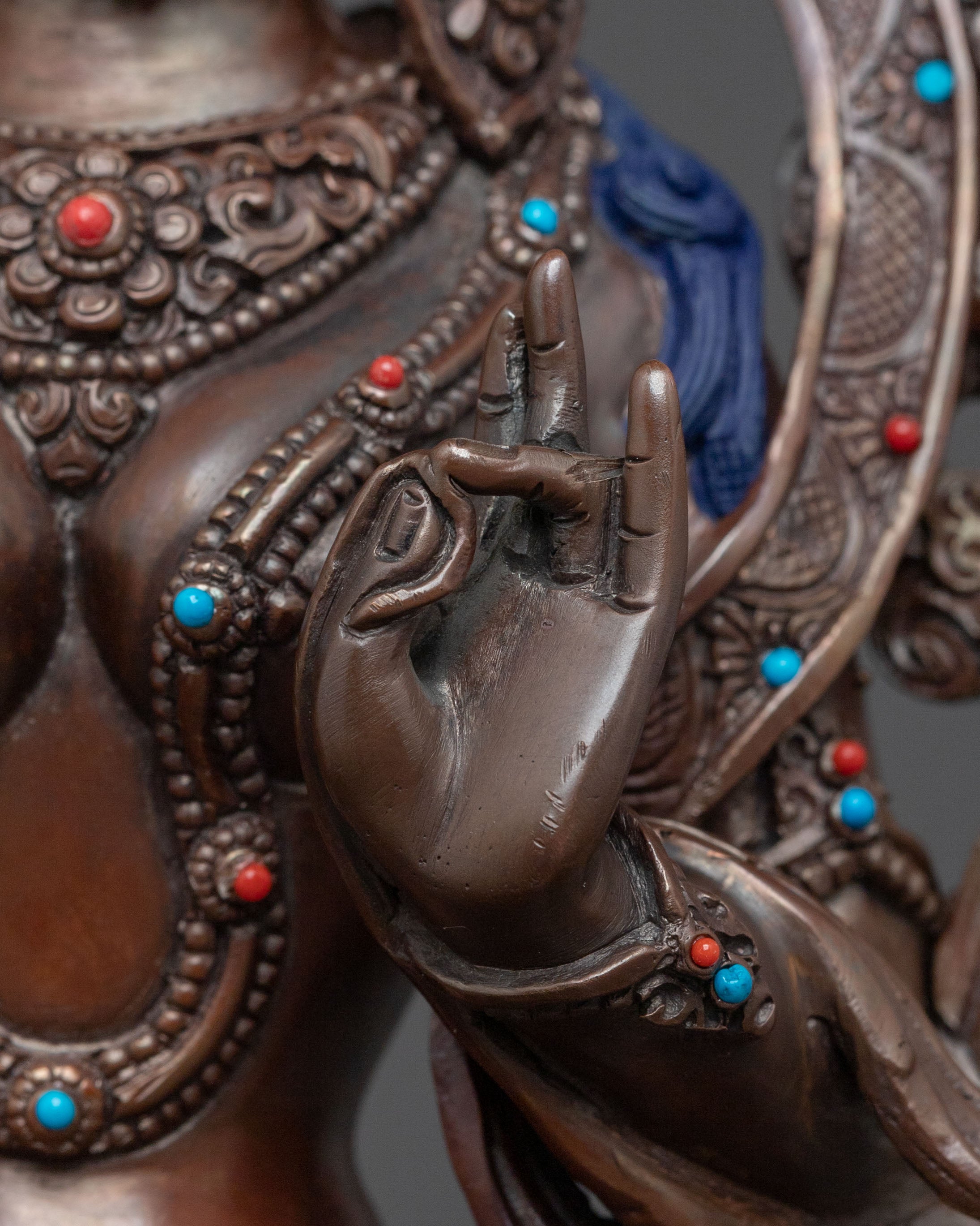 Green Tara Sacred Goddess Figurine | Tibetan Meditation Art