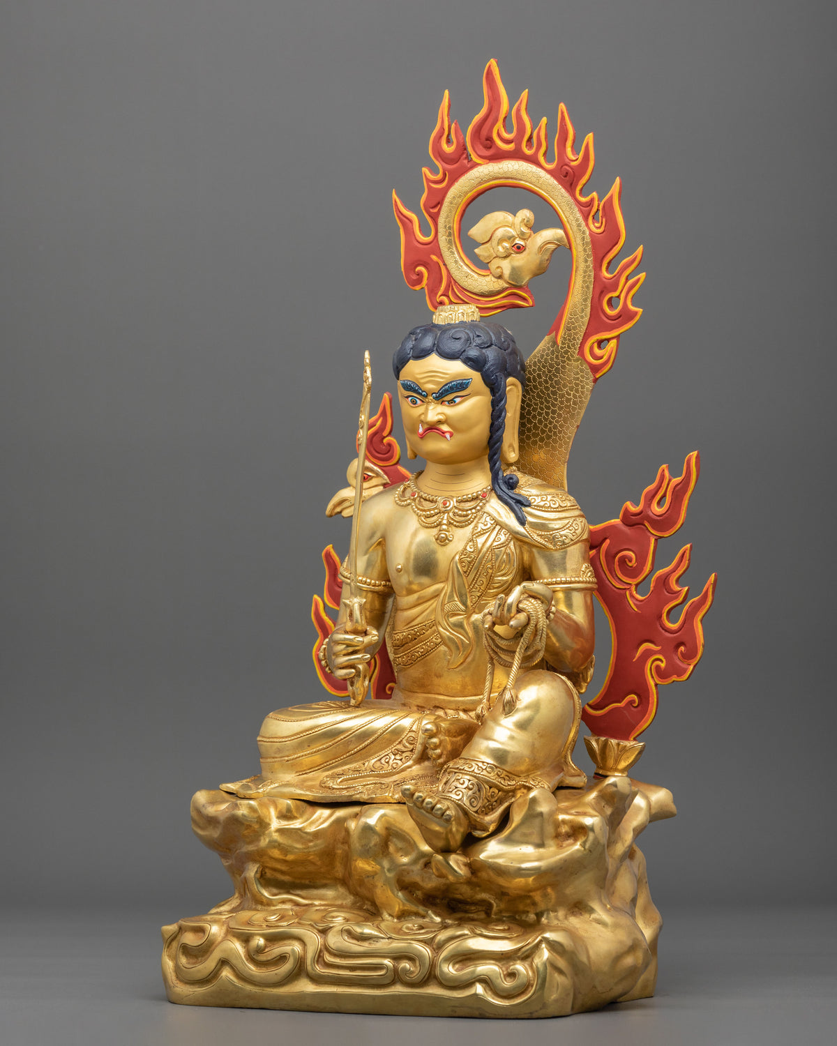 Yamraj Spiritual Statue | Handcrafted Copper Figurine for Altar