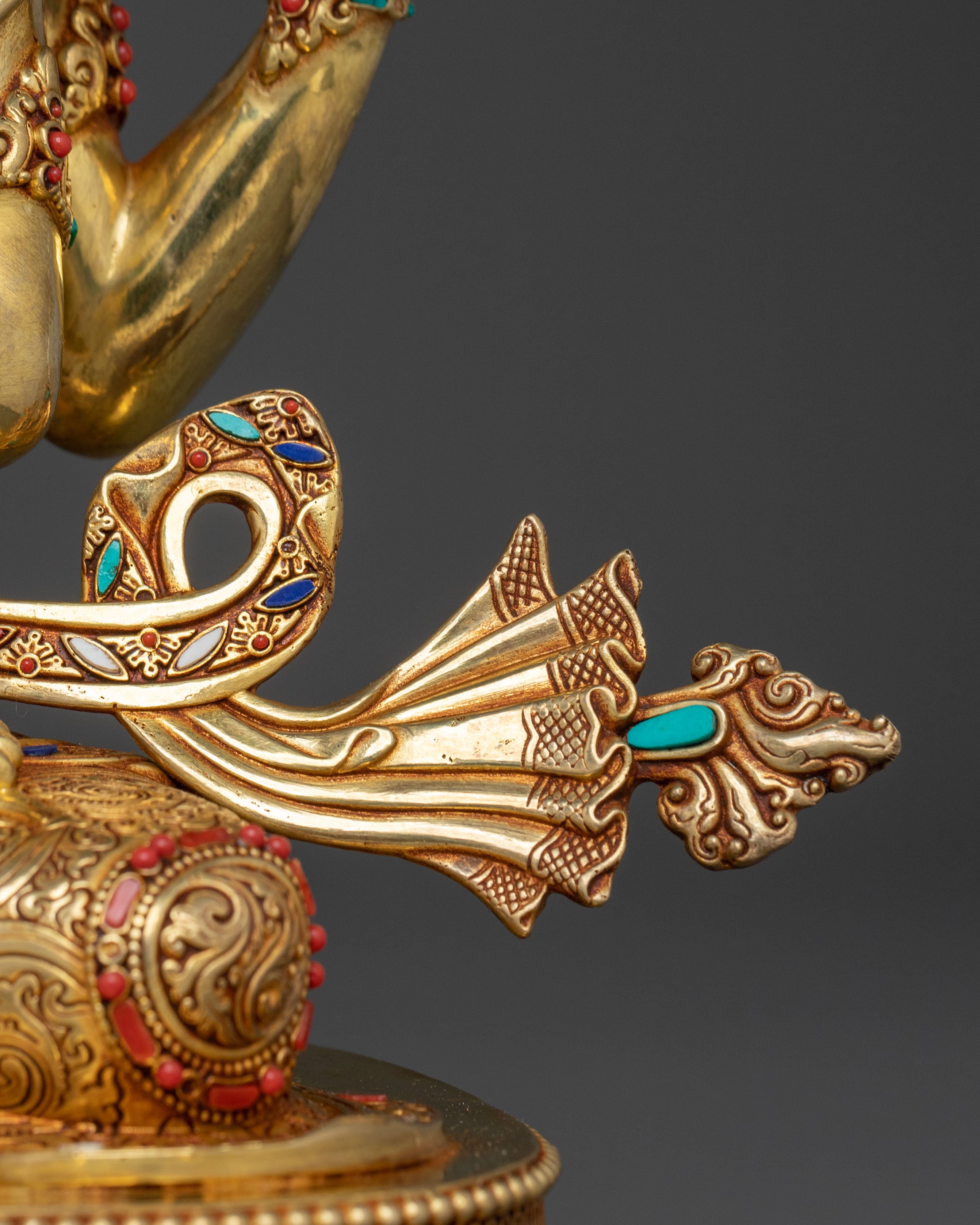 Chenrezig Sacred Statue: 24K Gold Gilded Bodhisattva