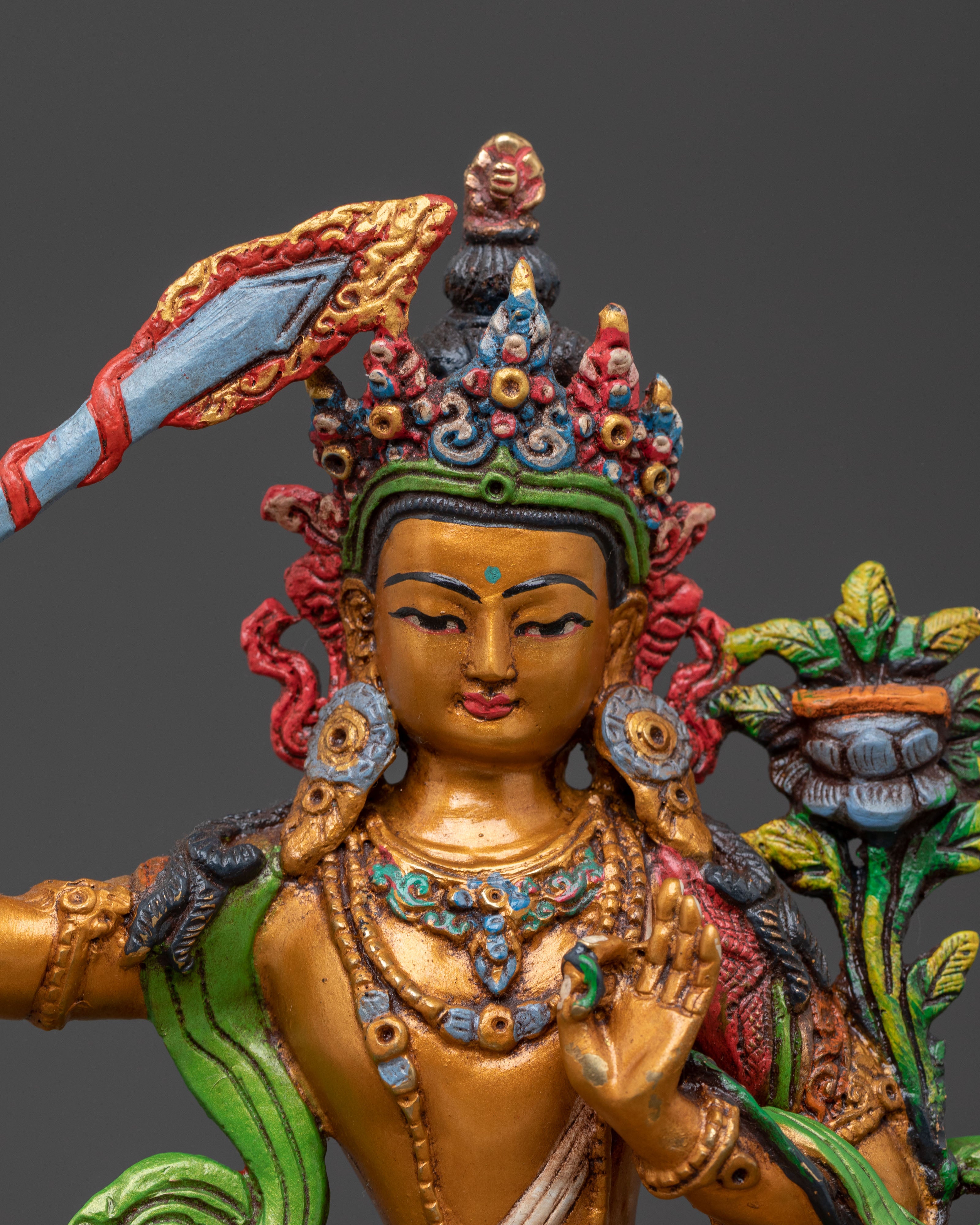 Manjushri Sharp Wisdom Statue | Spiritual Altar Decor