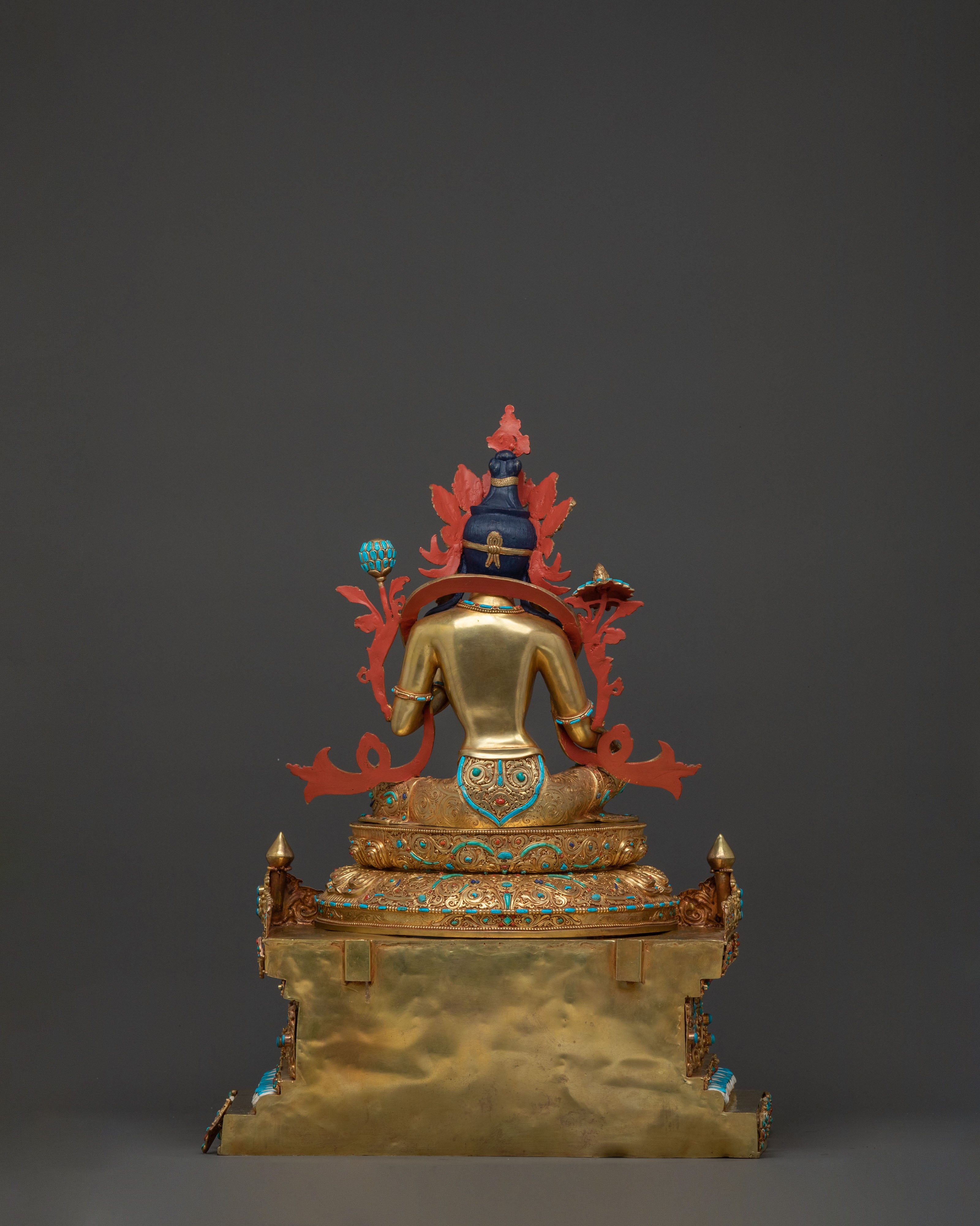 Sacred Green Tara Statue On Throne | Mother of All Buddhas