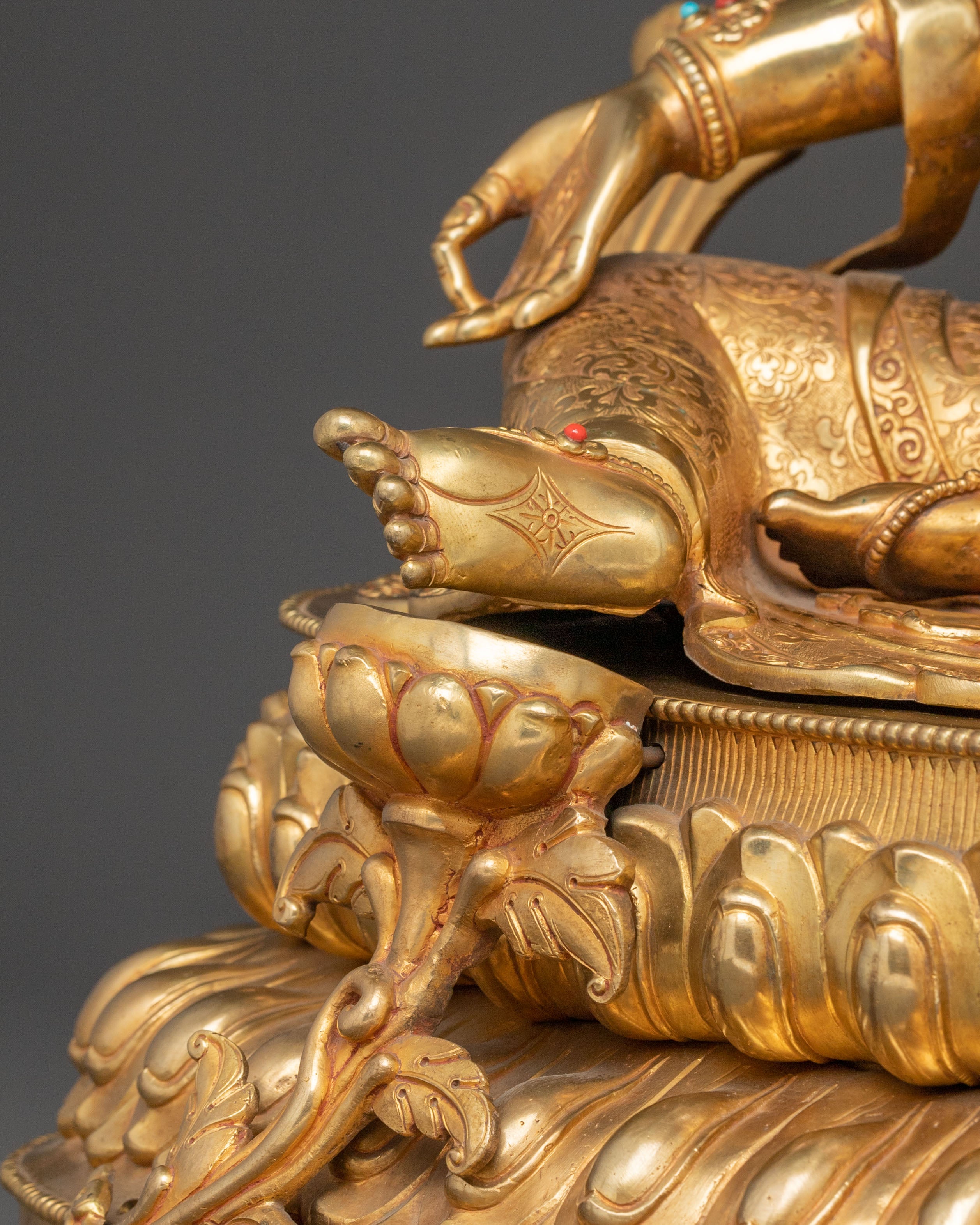 Handmade Green Tara Golden Statue | Mother of Liberation