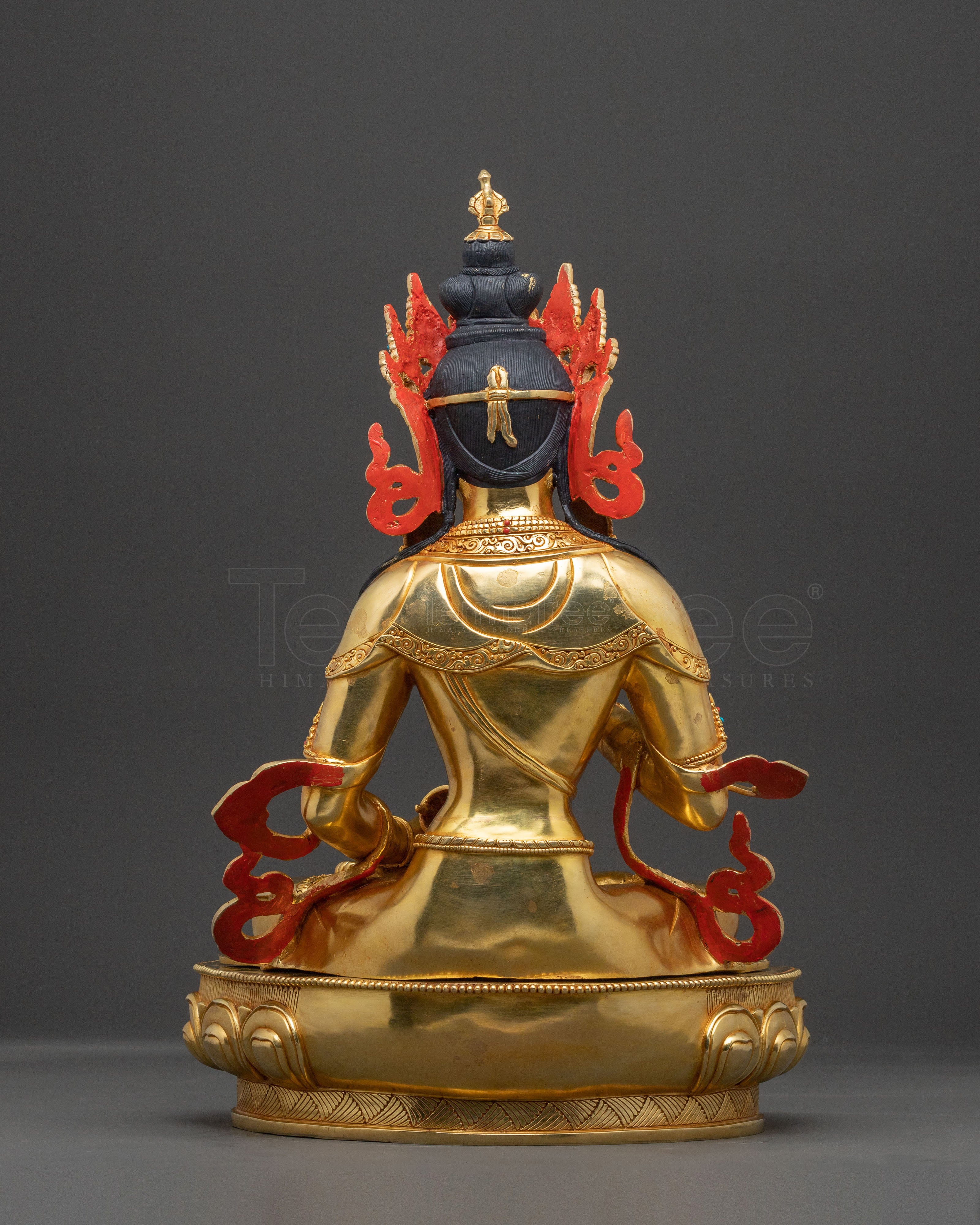 Vajrasattva Wisdom Purifier Statue: Gilded Copper Artwork