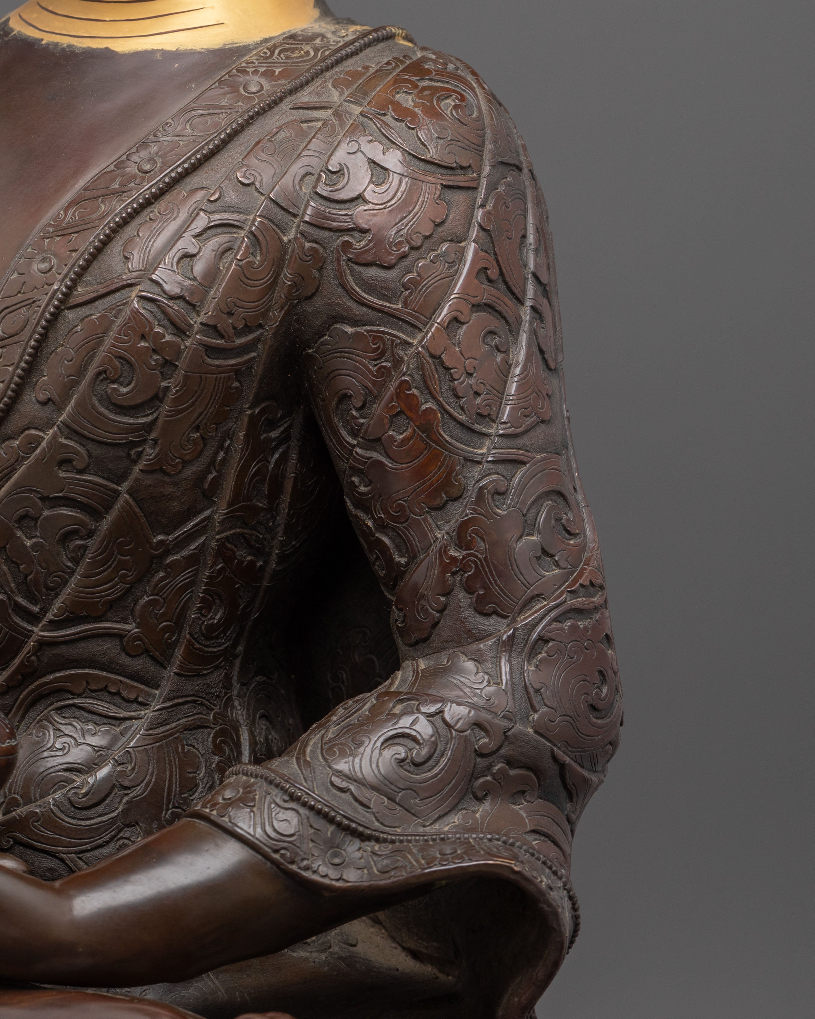 Amitabha Buddha Figurine | Oxidized Copper Statue