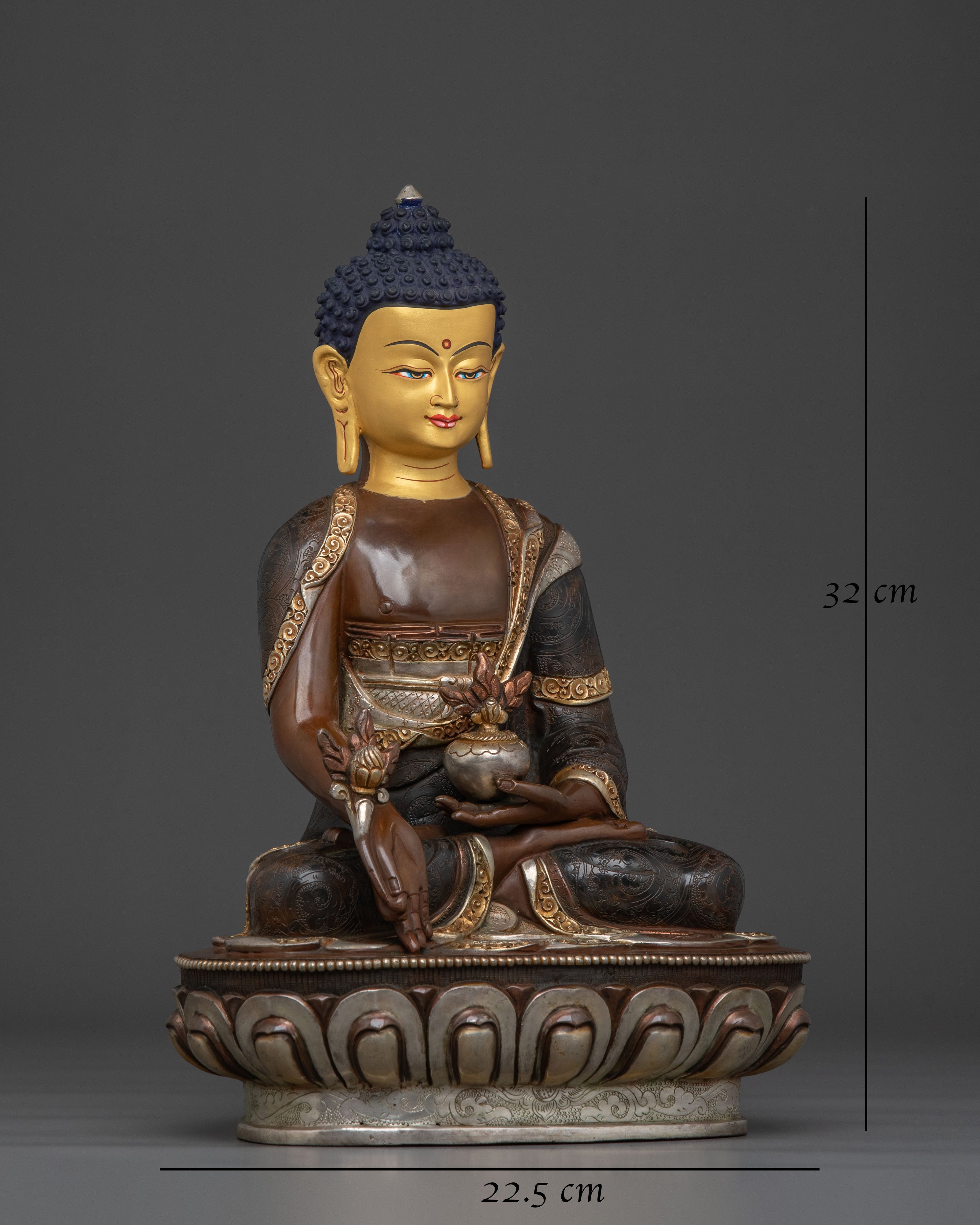 Himalayan Medicine Buddha Statue: Healing Buddha Sculpture