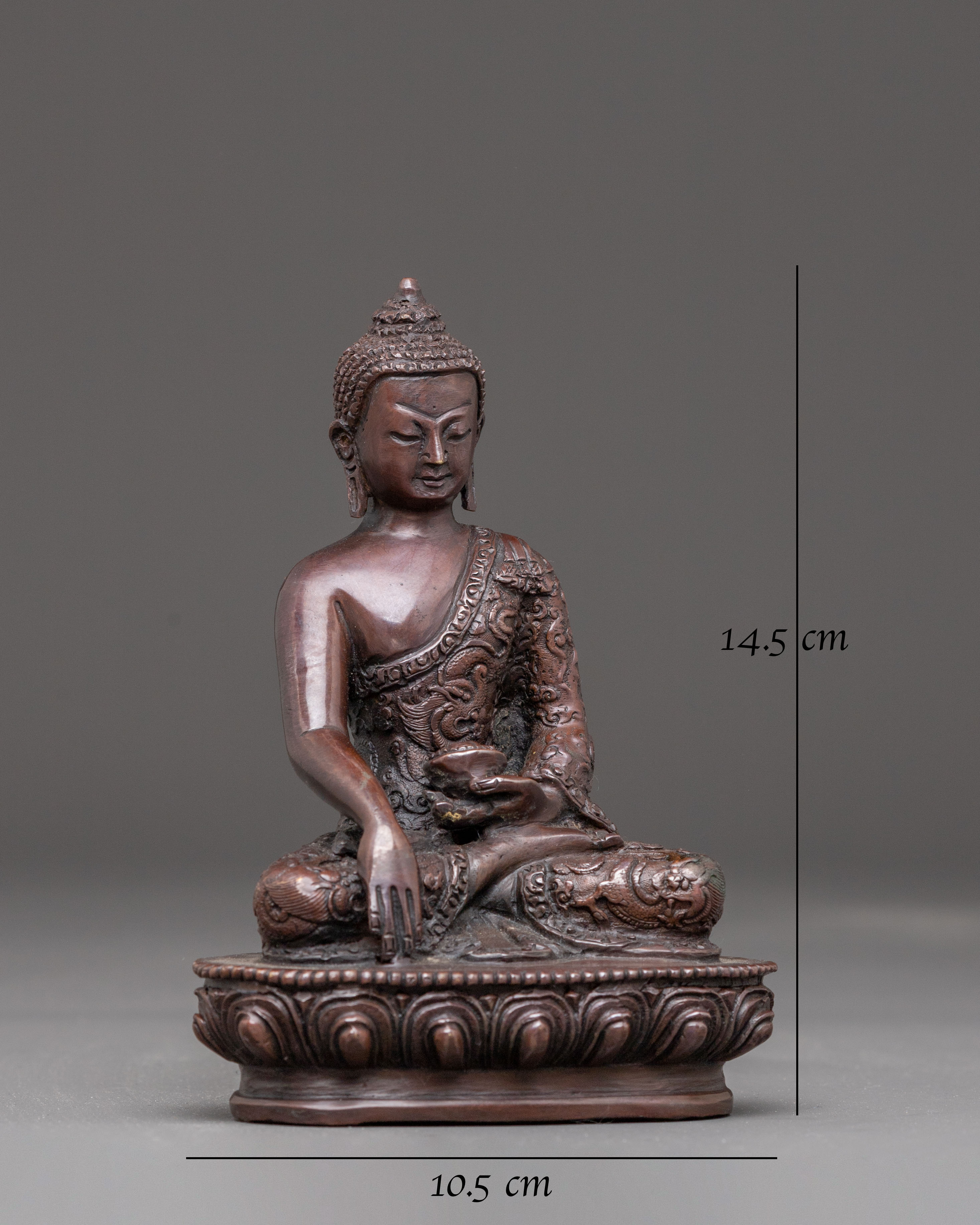 Handmade Oxidized Shakyamuni Buddha Statue | Historical Buddha