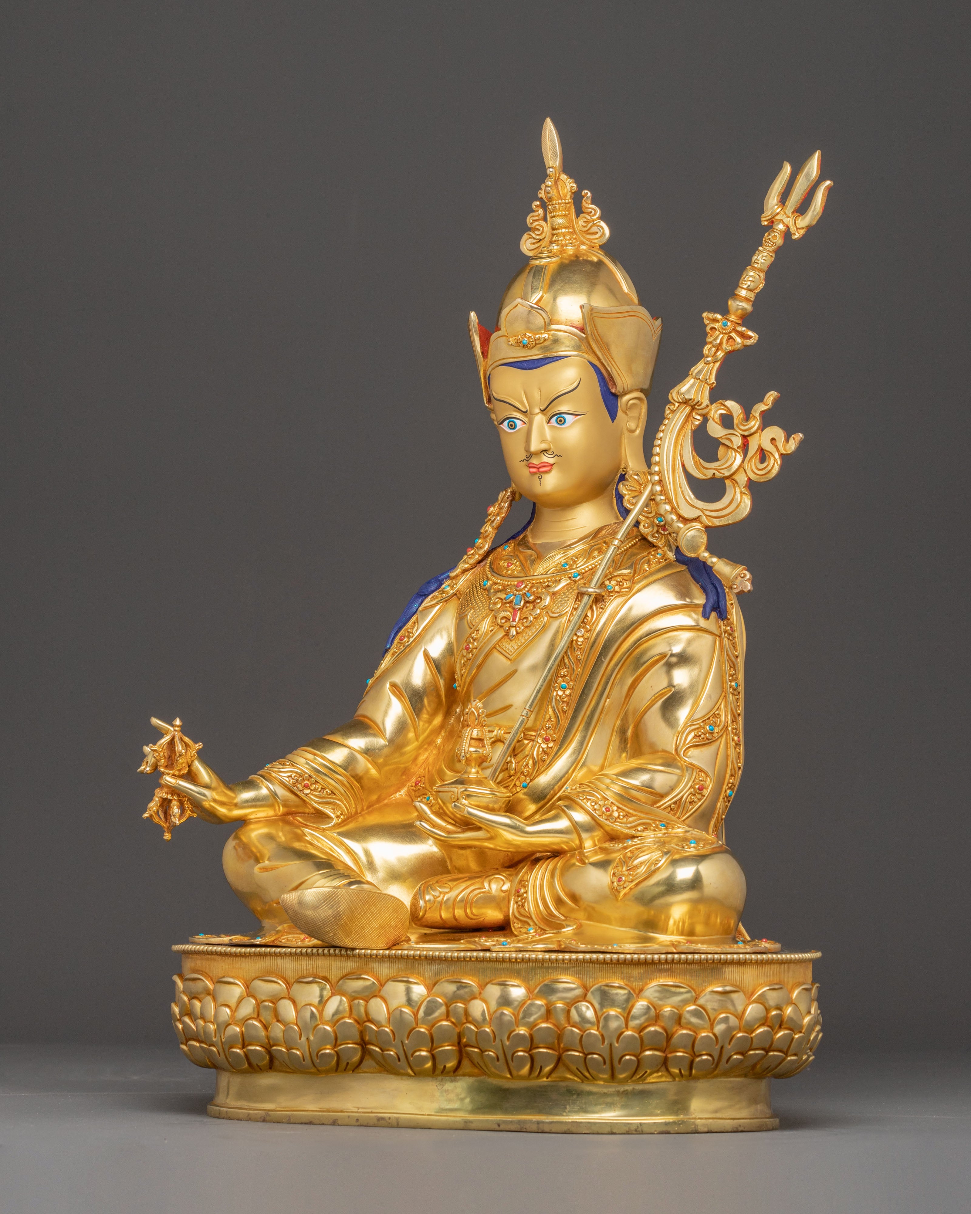 Radiant Guru Rinpoche Handmade Sculpture | Padmasambhava Statue