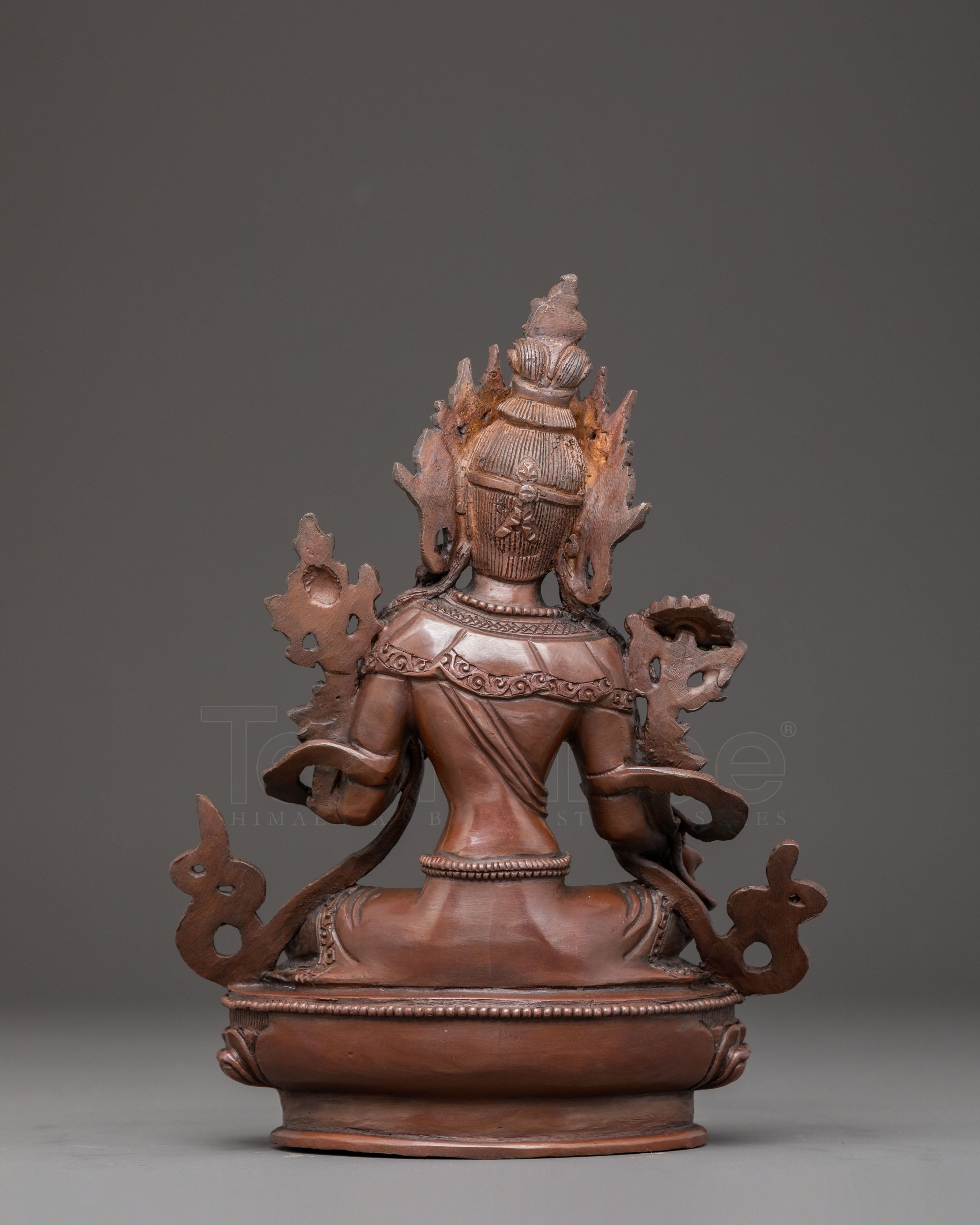 Handmade Green Tara Oxidized Statue | Tibetan Buddhist Deity