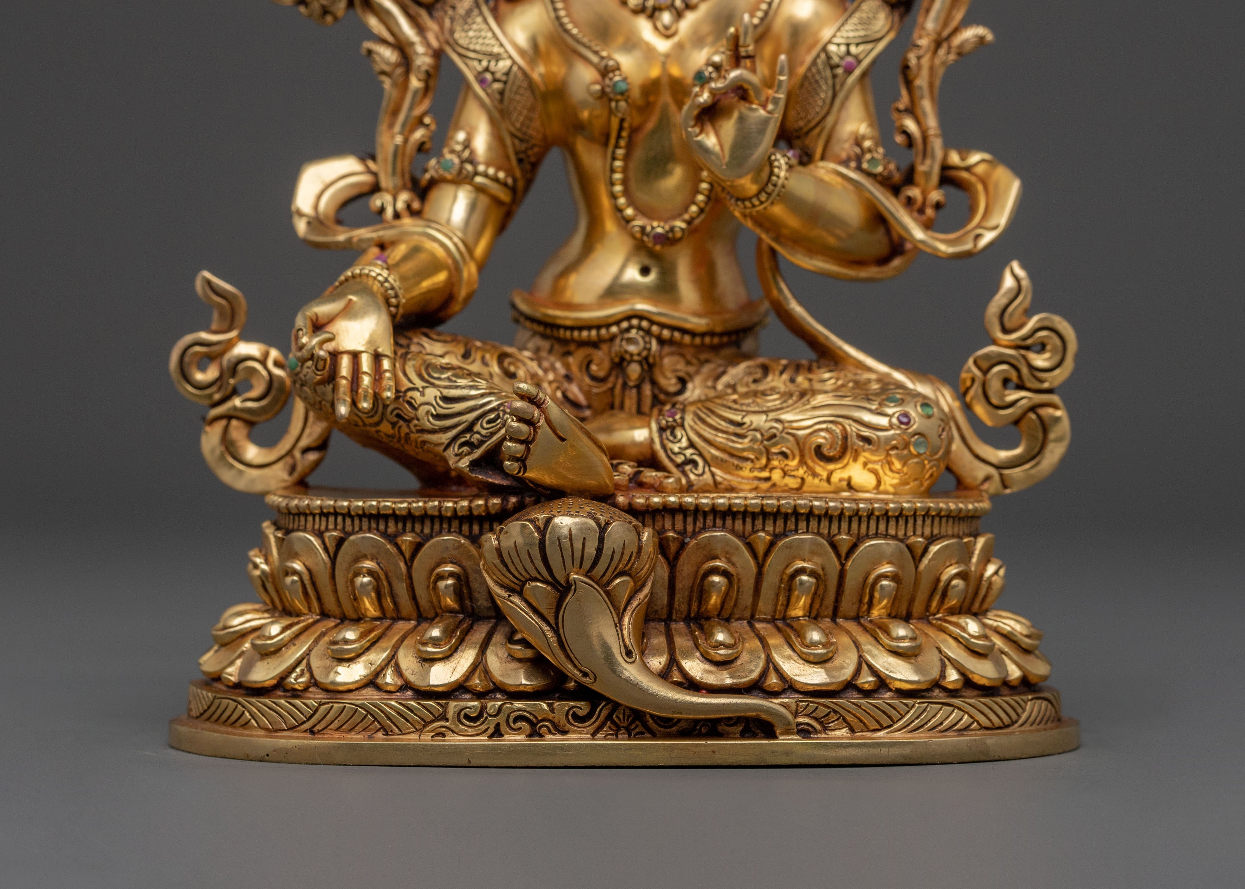 Himalayan Green Tara Statue | Sacred Figurine