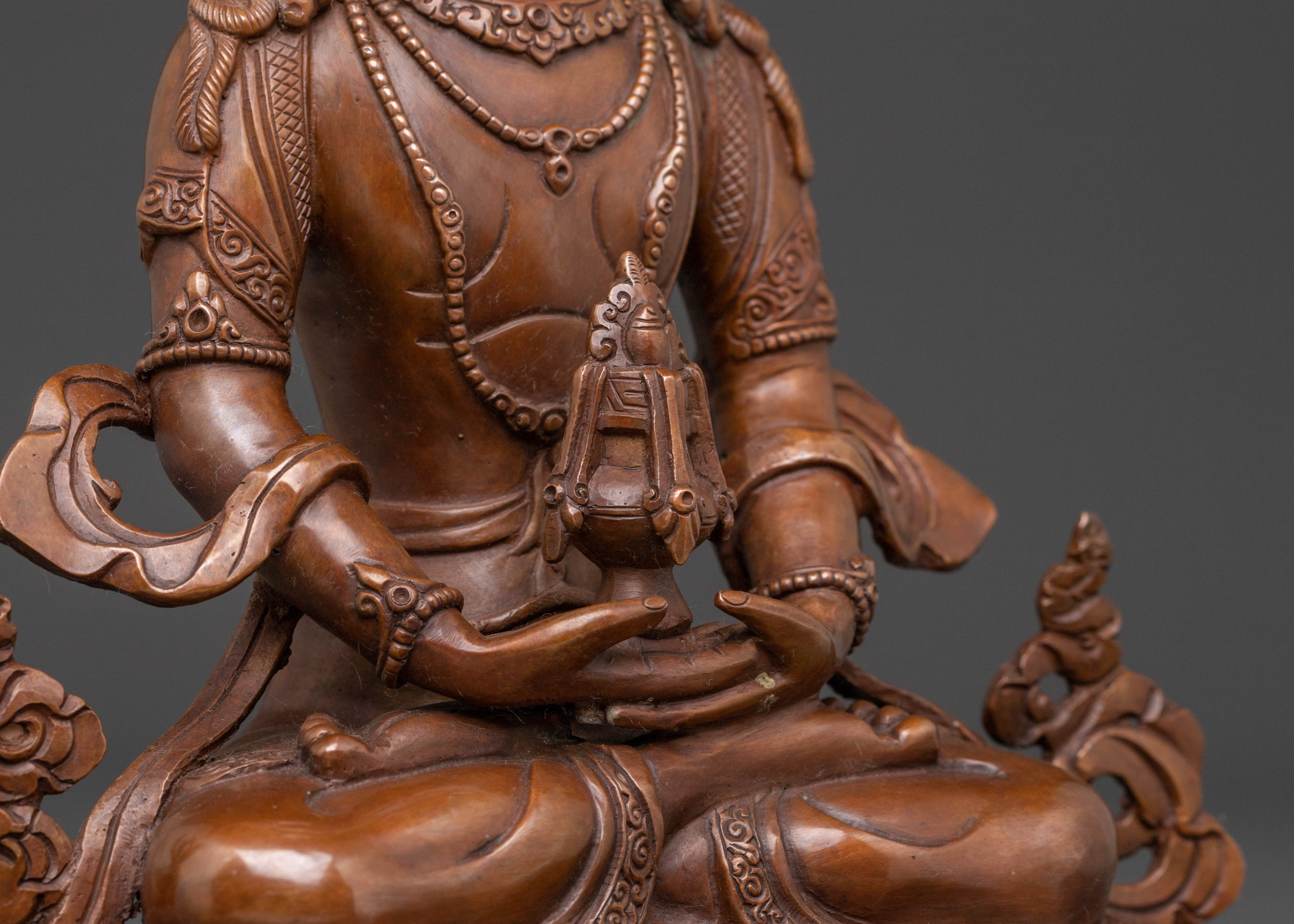 Amitayus Buddha Statue – Oxidized Copper Artistry