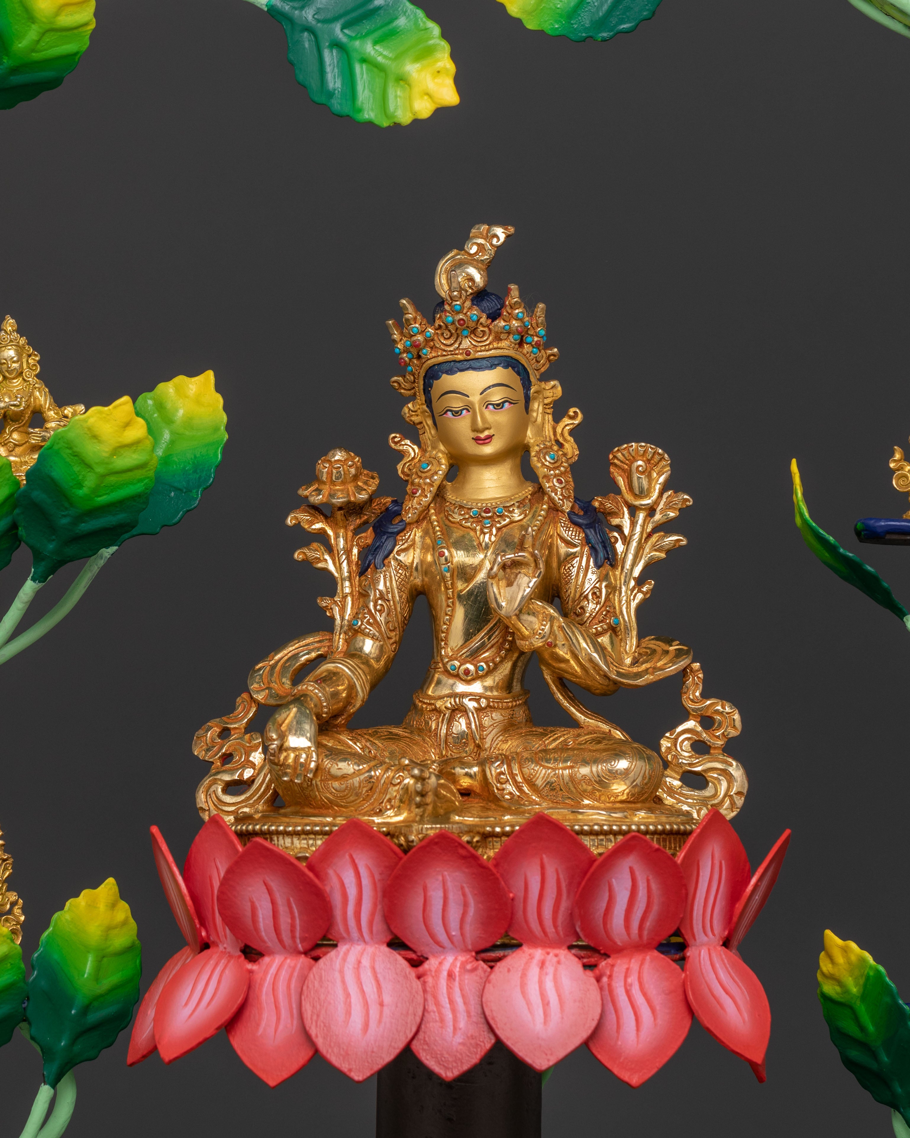 21 Tara Spiritual Statue Set | 24k Gold Gilded Figures