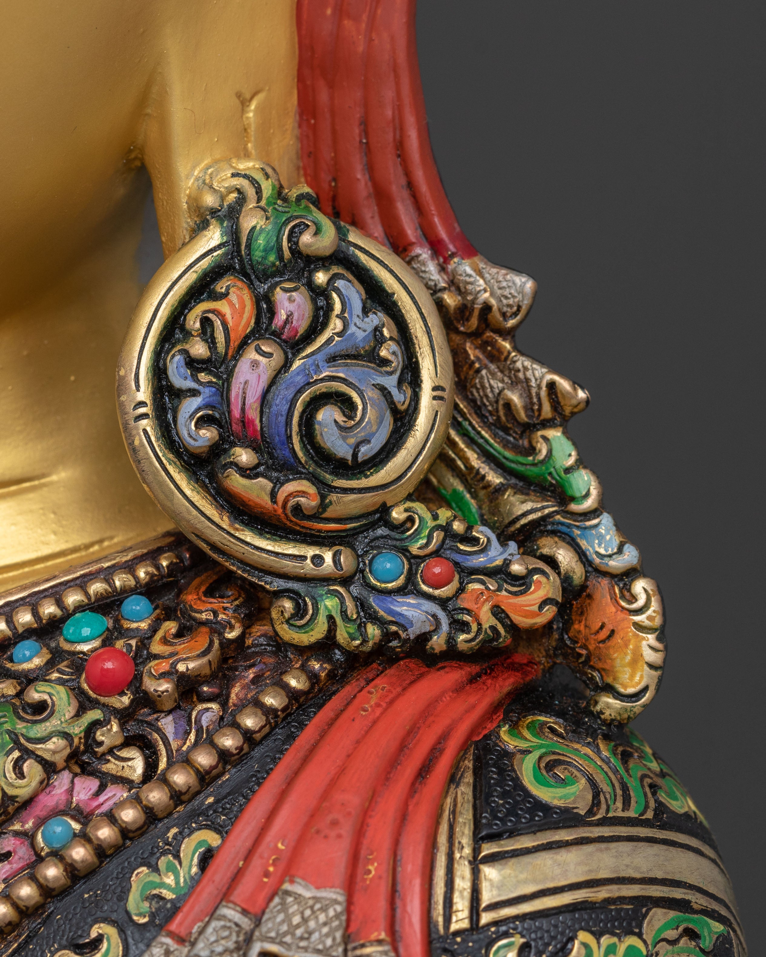 Crown Shakyamuni Buddha Royal Statue | Altar Decor