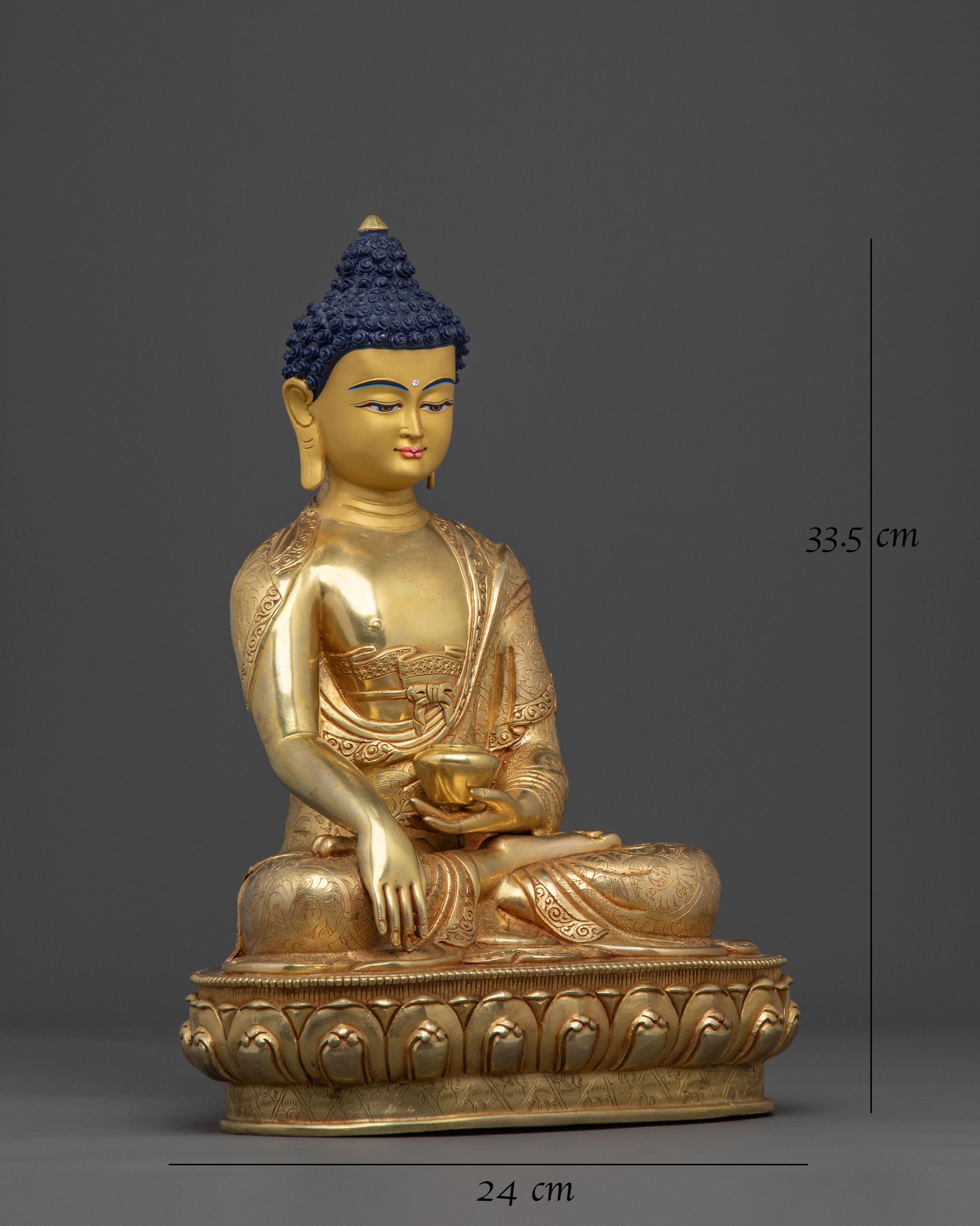 Hand-Carved Shakyamuni Buddha Sculpture | Home Decor