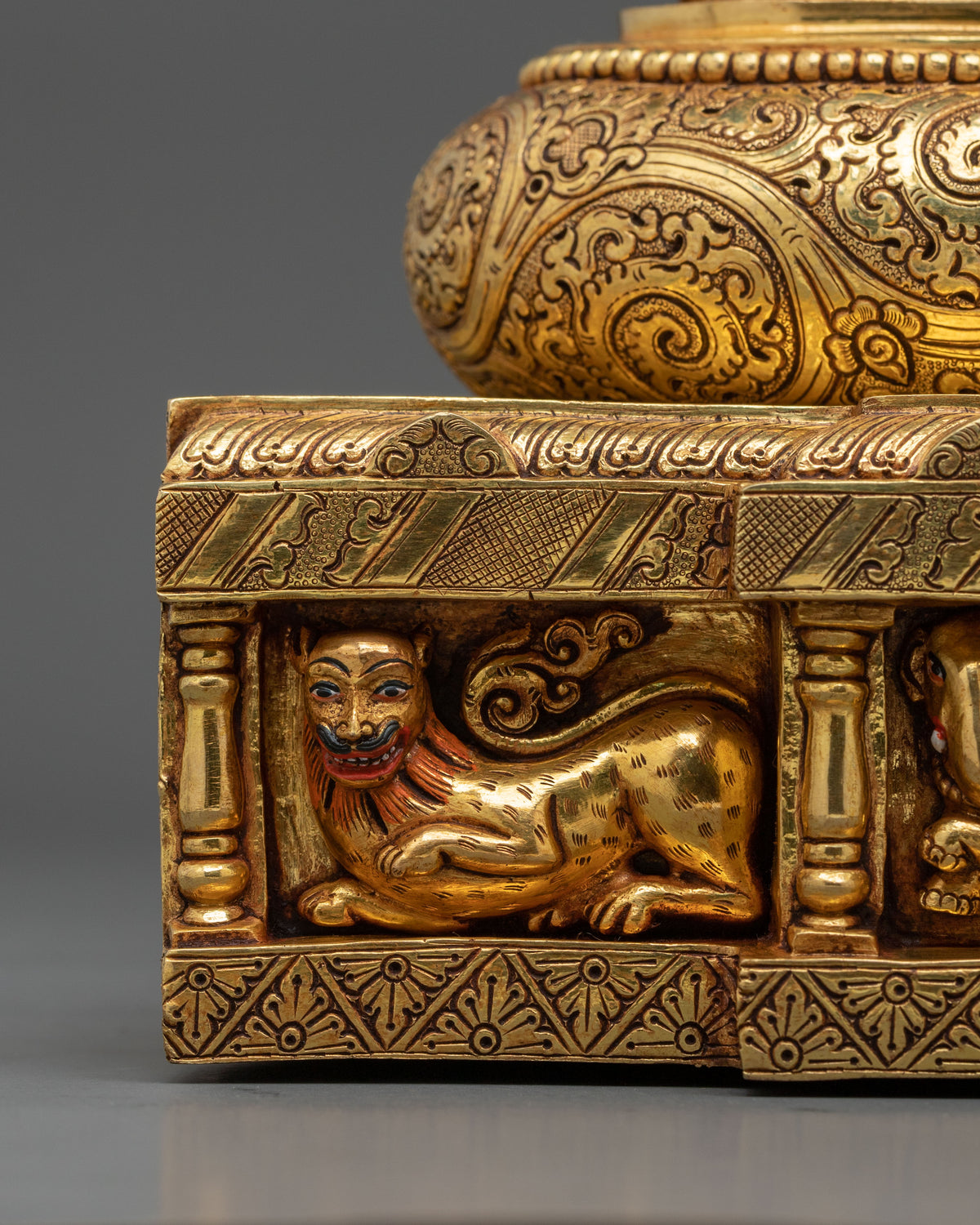 Three Buddha Golden Statue Set | Buddhist Sculpture Collection