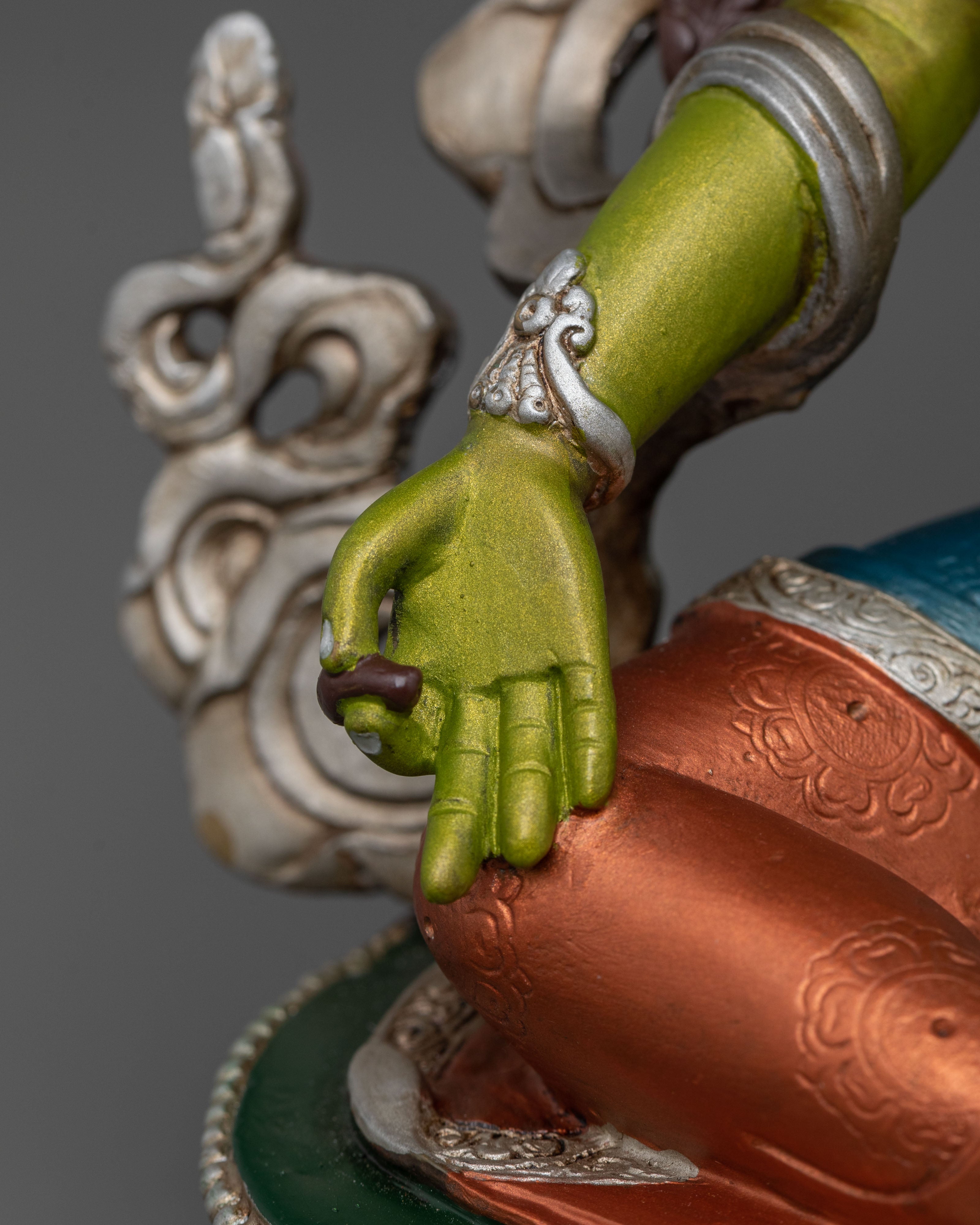 Handcrafted Green Tara Statue | Spiritual Icon
