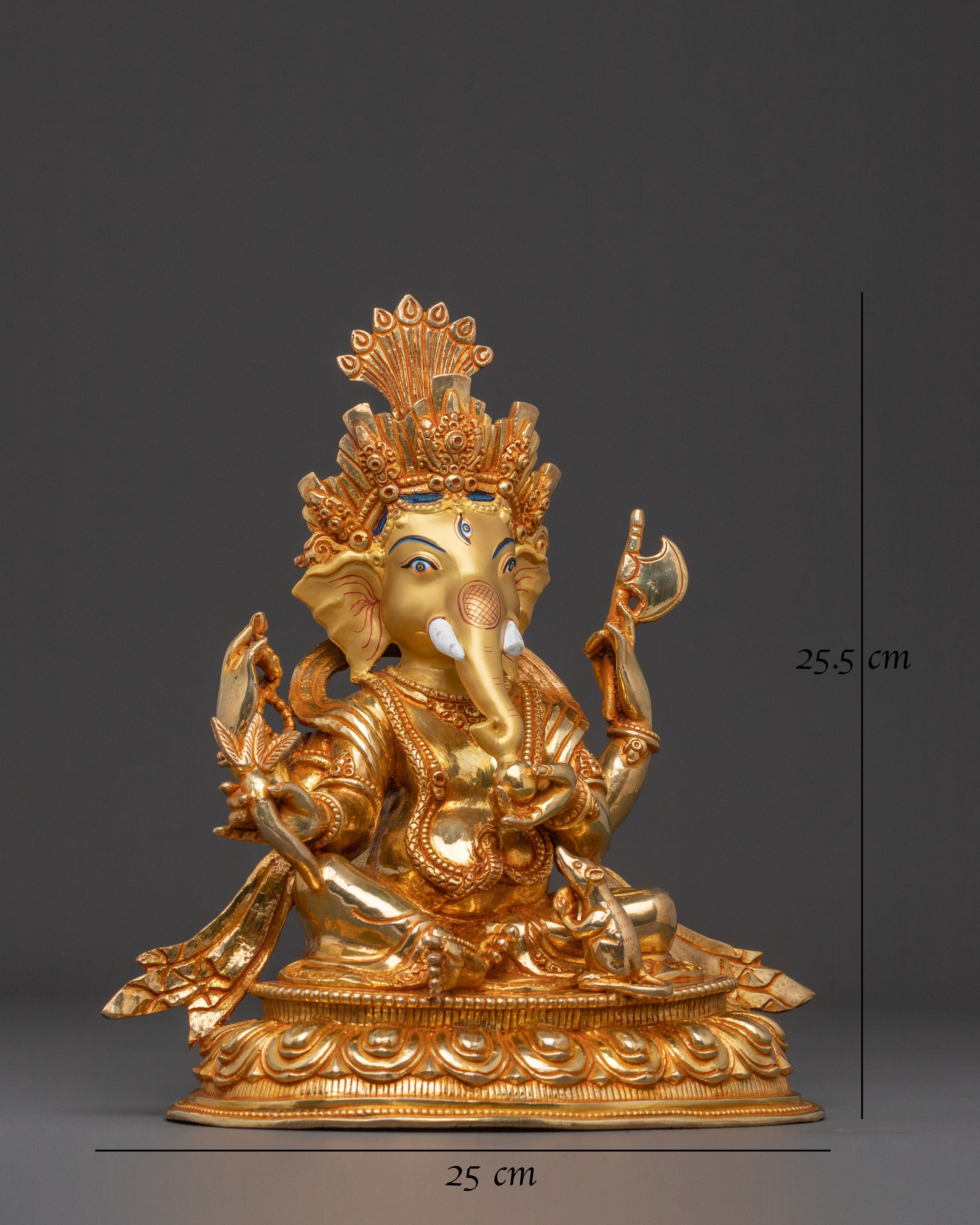 Lord Ganesha Golden Statue: Handcrafted Serenity